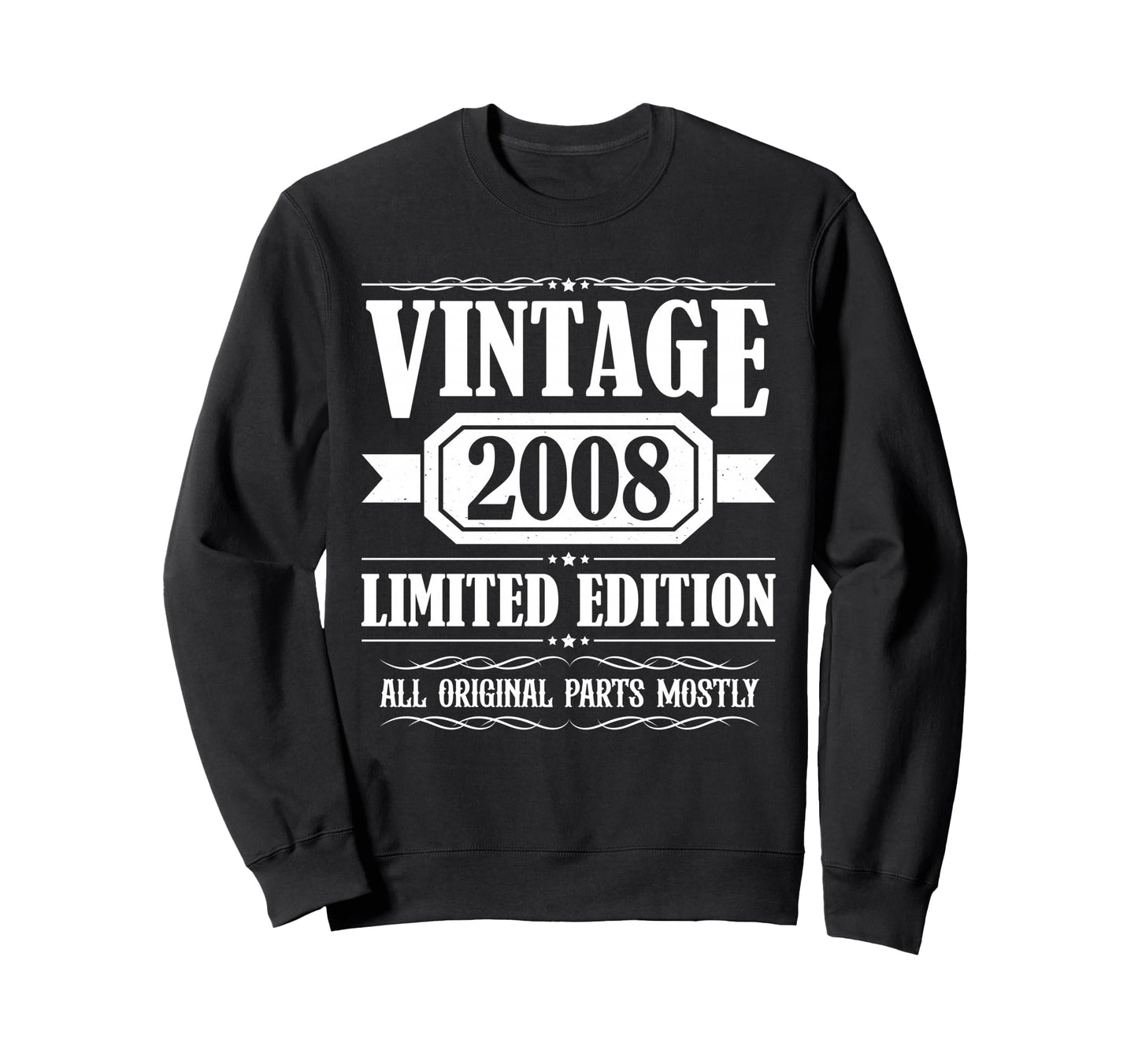 2008 Bday 2008 Birthday Sweatshirt - Minimalist Print Unisex - T-Shirt, Sweatshirt, Hoodie