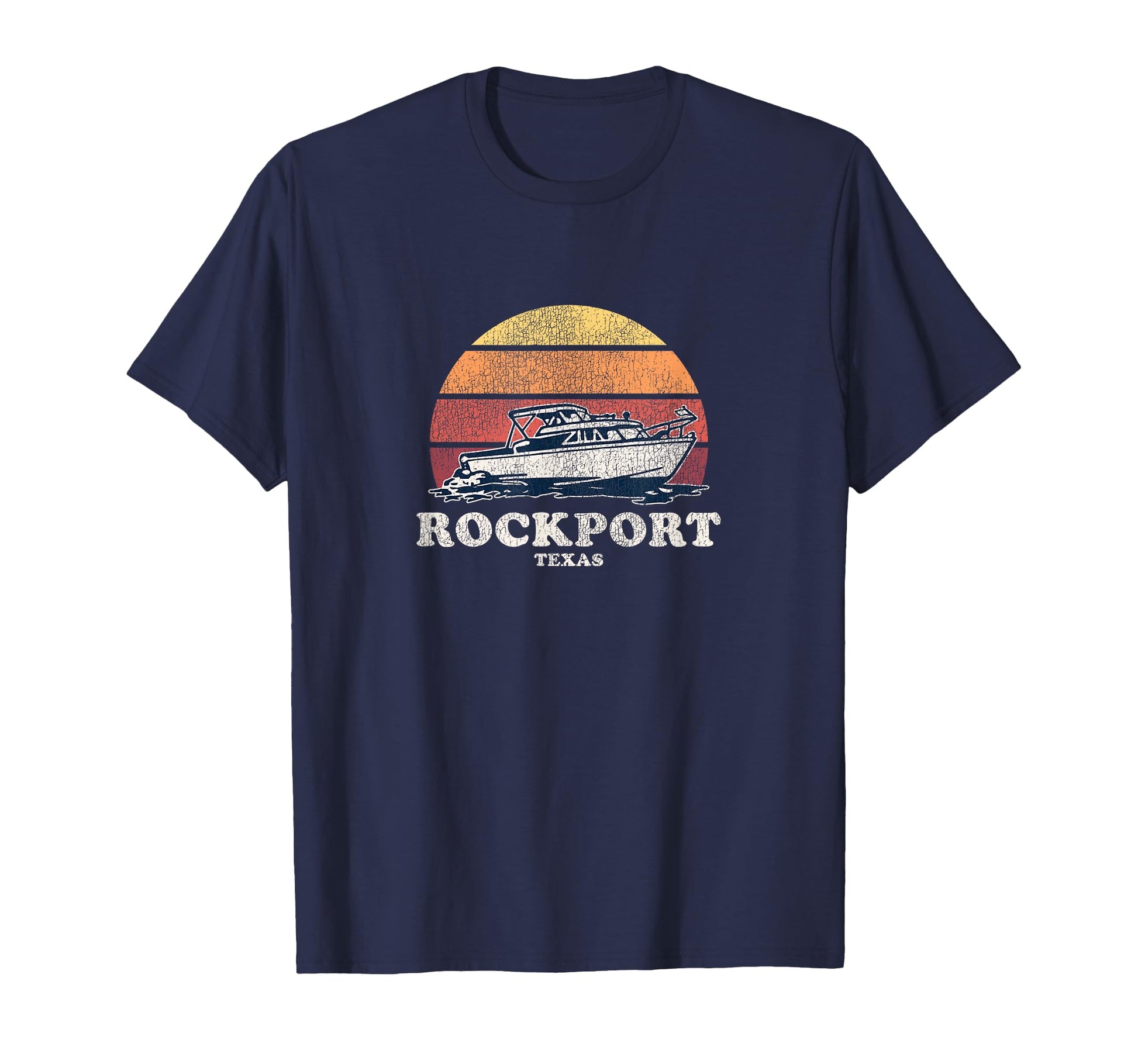 Rockport Tx Boating 70S Boat T-Shirt - Streetwear Style Unisex - T-Shirt, Sweatshirt, Hoodie