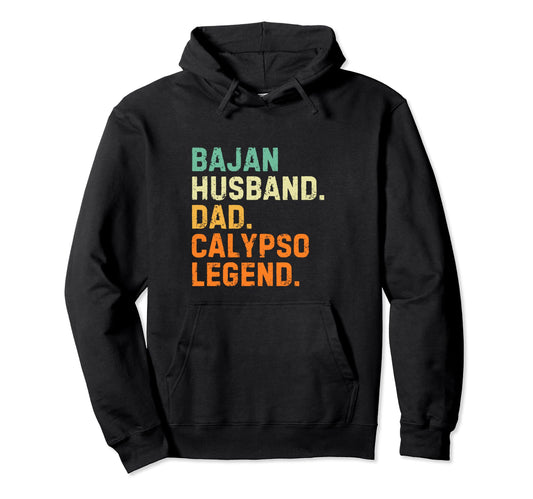 Bajan Husband Dad Calypso Legend Hoodie - Aesthetic Graphic for Adults - T-Shirt, Sweatshirt, Hoodie