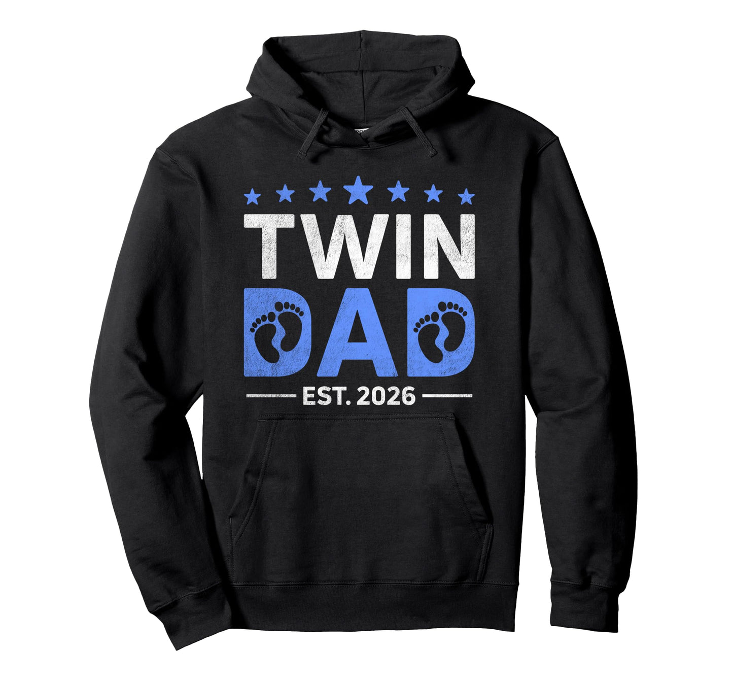 Twin Dad Est 2026 Fathers Day Dad Hoodie - Casual Everyday Wear for Adults - T-Shirt, Sweatshirt, Hoodie