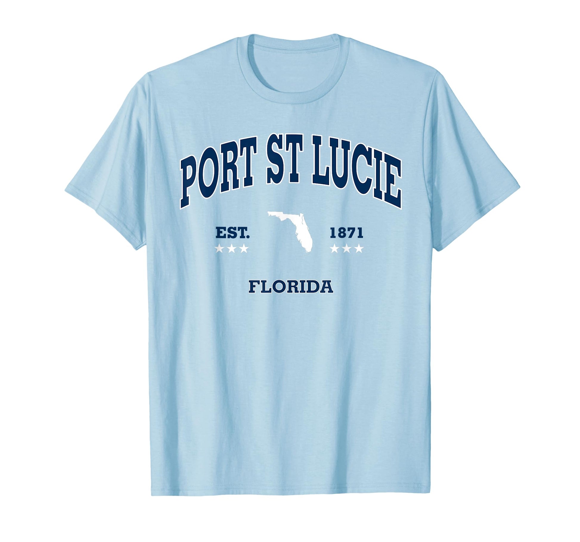 Port St Lucie Florida Fl Throwback Navy T-Shirt - Graphic Print Men Women - T-Shirt, Sweatshirt, Hoodie