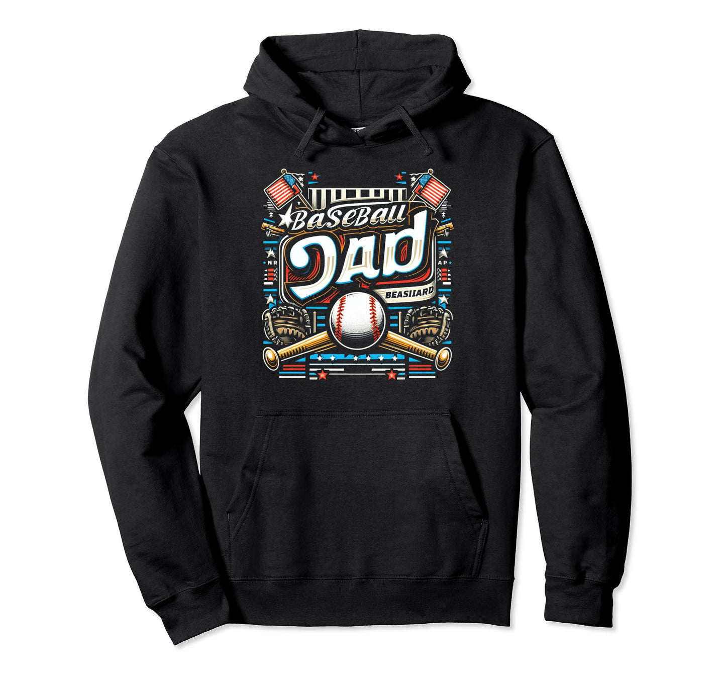 Baseball Dad Fathers Day Hoodie - Novelty Apparel Unisex - T-Shirt, Sweatshirt, Hoodie