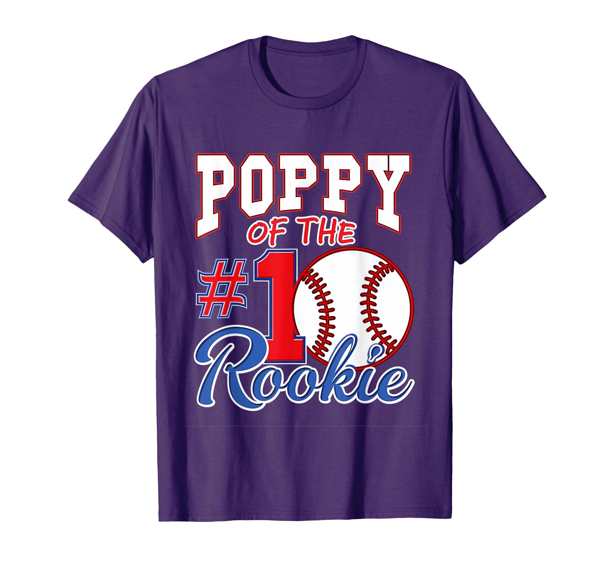 Grandpa Poppy Number 1 Rookie Baseball T-Shirt - Trendy Graphic for Adults - T-Shirt, Sweatshirt, Hoodie