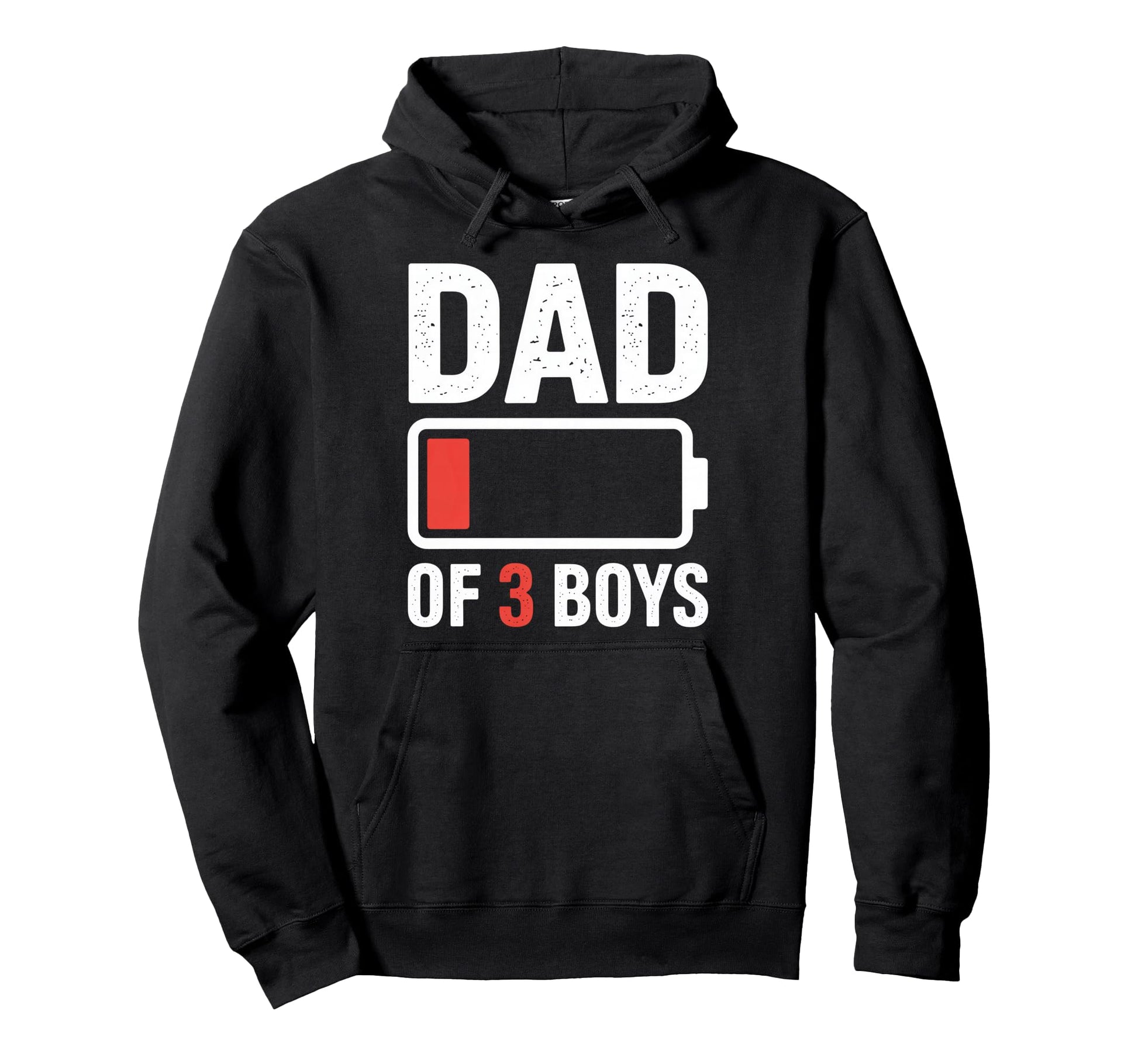 Dad 3 Funny Exhausted Father Hoodie - Graphic Print Men Women - T-Shirt, Sweatshirt, Hoodie