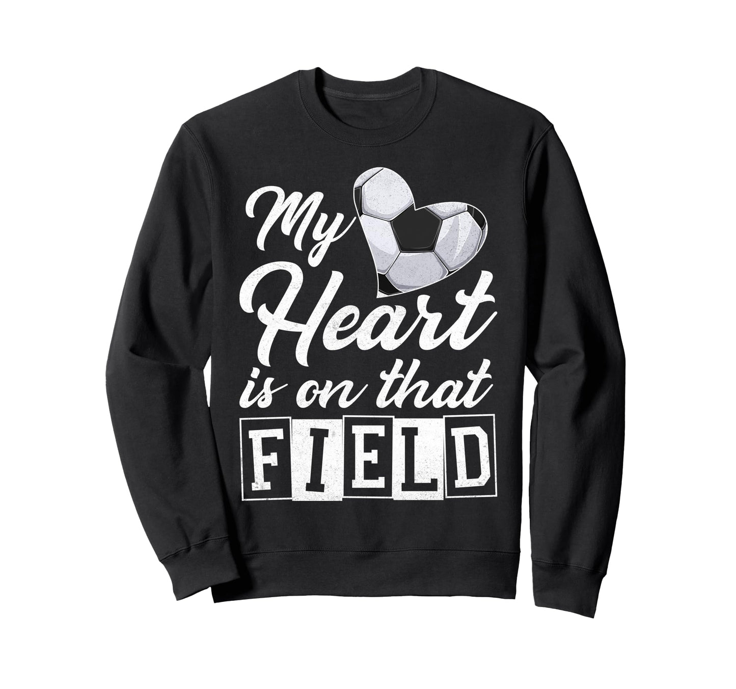 My Heart Is That Field Soccer Sweatshirt - Minimalist Print Men Women - T-Shirt, Sweatshirt, Hoodie