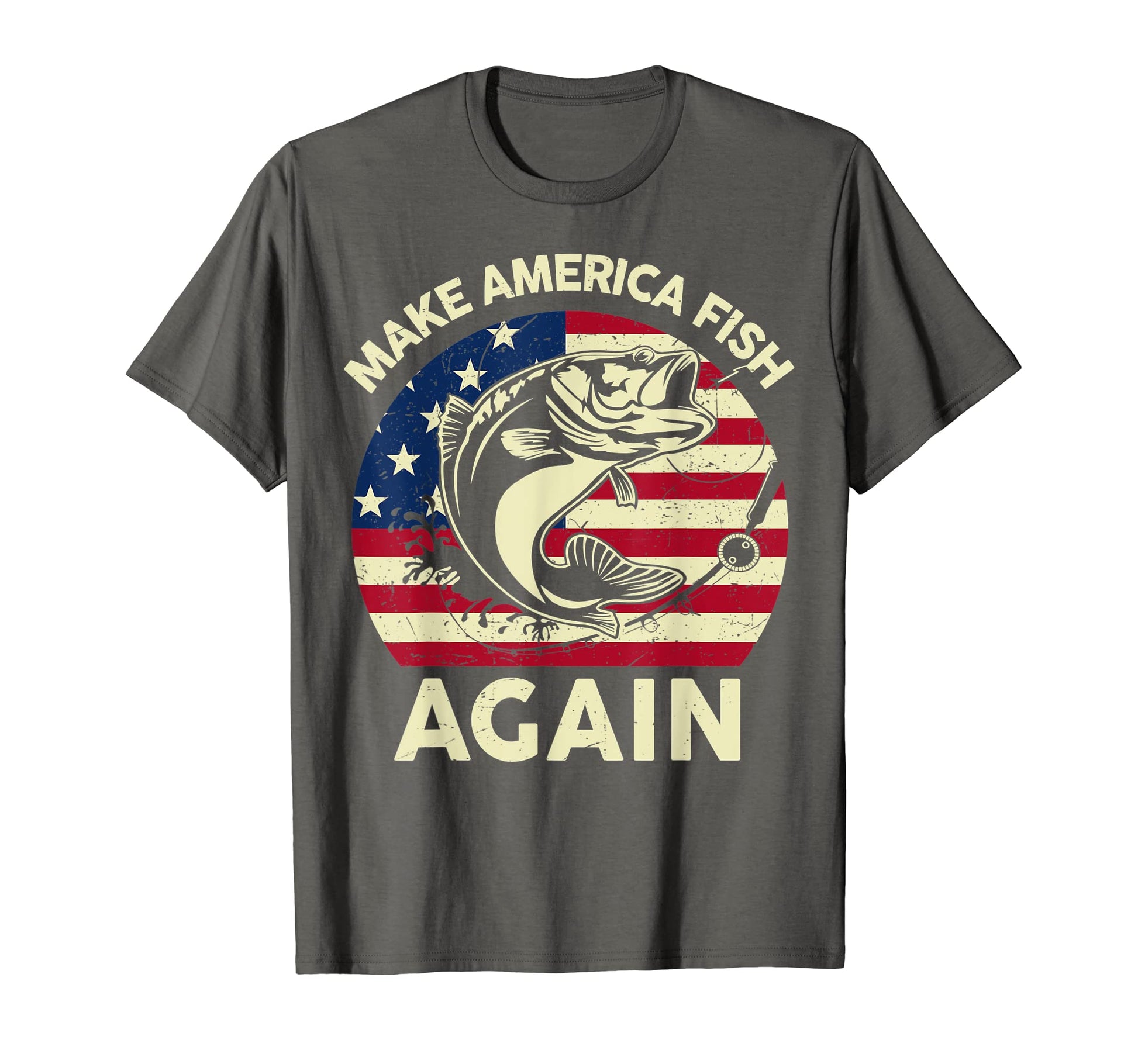 Mens 4Th July Make America Fishing T-Shirt - Unique Graphic for Adults - T-Shirt, Sweatshirt, Hoodie