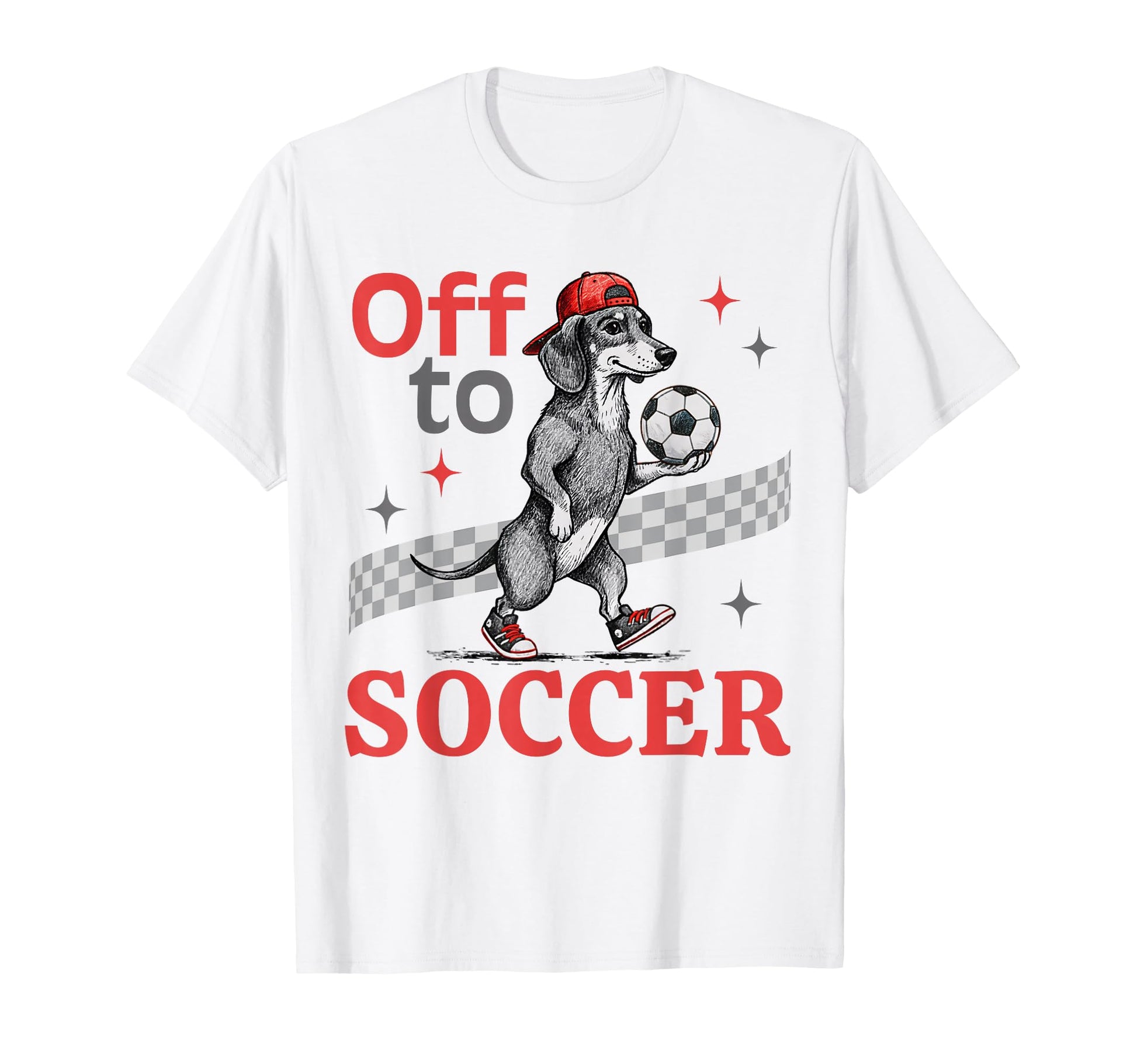 Dachshund Soccer Fan Funny Wiener Dog T-Shirt - Minimalist Print Unisex - T-Shirt, Sweatshirt, Hoodie