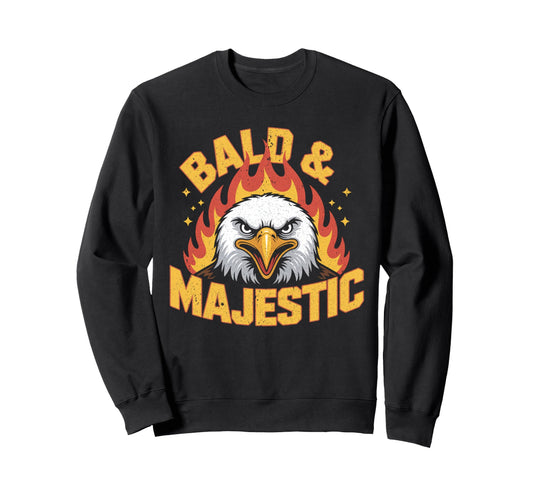 Bald Majestic Sexy Bald Guy Funny Sweatshirt - Streetwear Style for Adults - T-Shirt, Sweatshirt, Hoodie