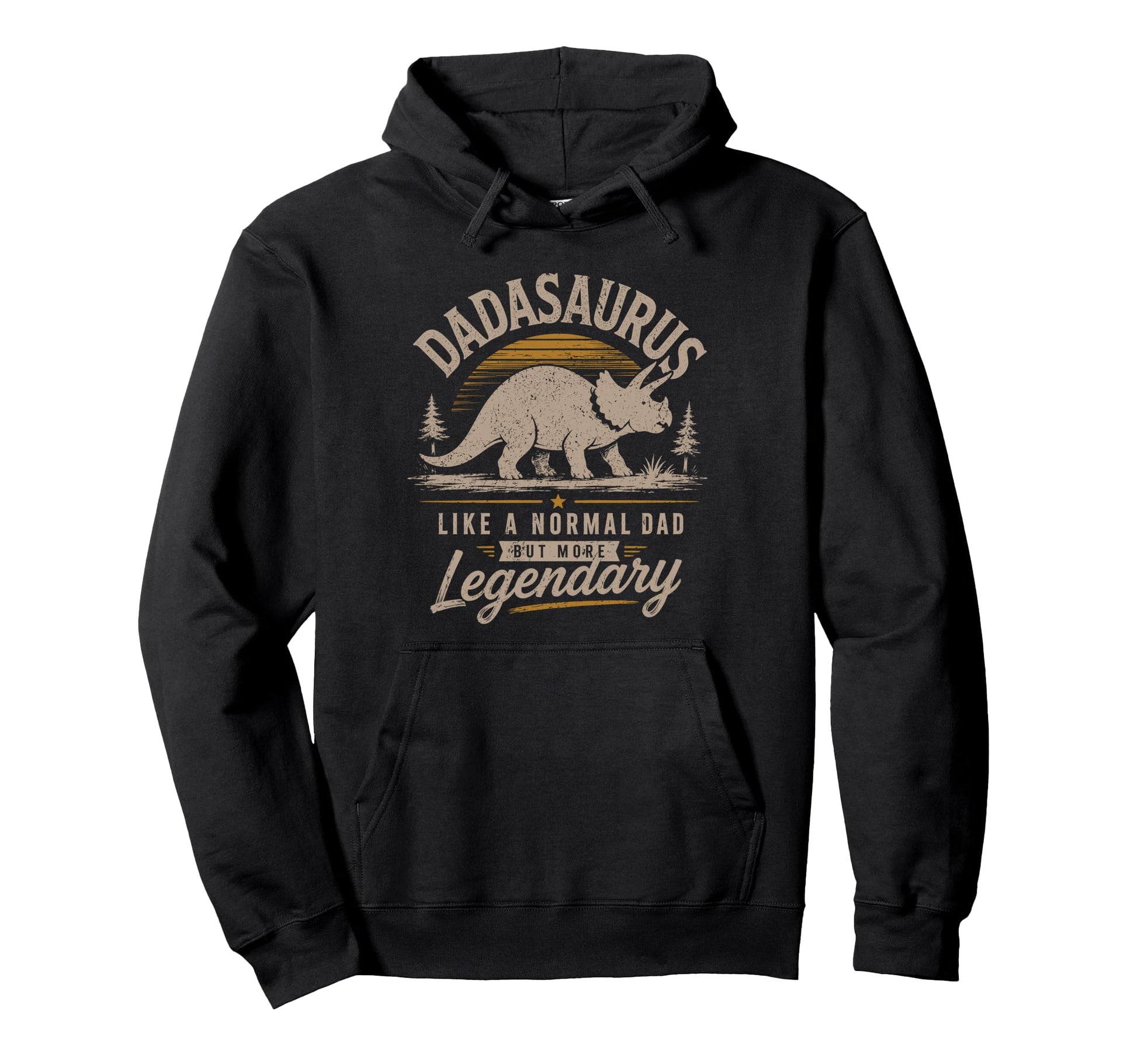 Dadasaurus Triceratops Dad Dinosaur Hoodie - Fun Novelty Design for Adults - T-Shirt, Sweatshirt, Hoodie