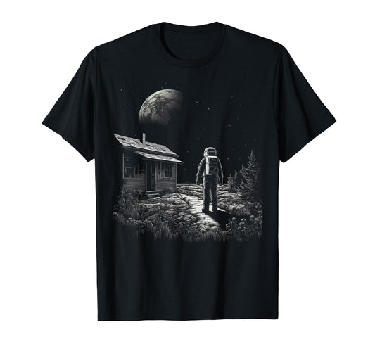 Astronaut Moon Nature Artwork T-Shirt - Custom Art Print for Adults - T-Shirt, Sweatshirt, Hoodie