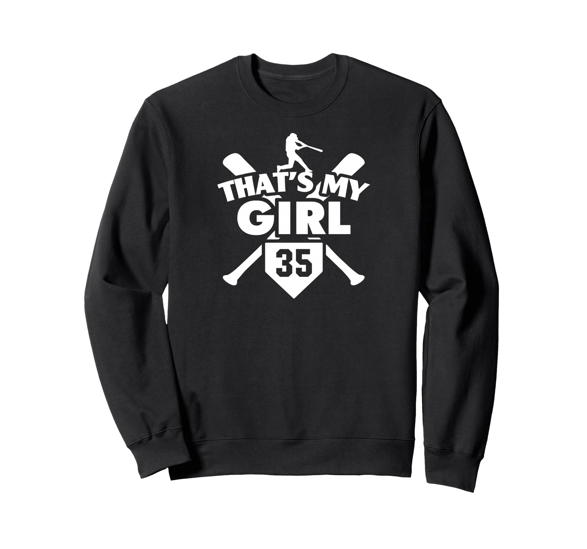 Baseball Mom Dad Thats My 35 Sweatshirt - Trendy Graphic Men Women - T-Shirt, Sweatshirt, Hoodie
