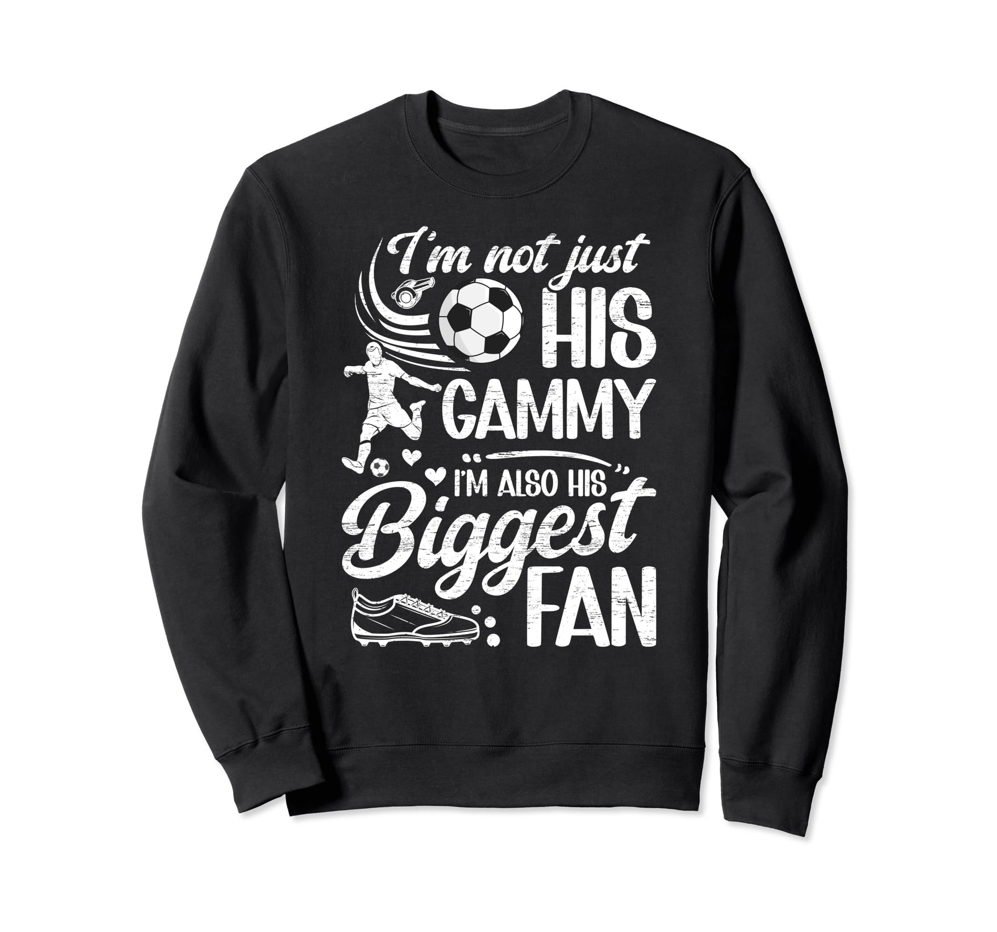 His Biggest Fan Soccer Gammy Sweatshirt - Aesthetic Graphic for Adults - T-Shirt, Sweatshirt, Hoodie