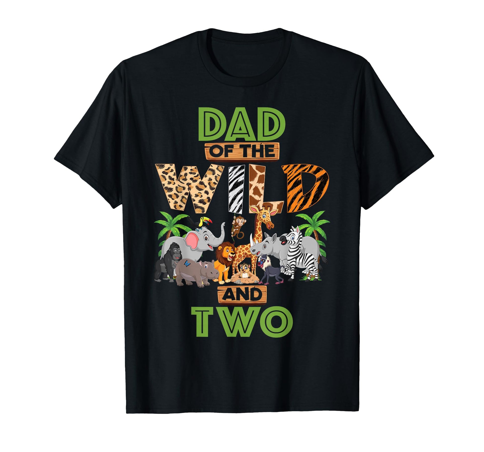 2Nd Birthday Zoo Safari Jungle Dad T-Shirt - Minimalist Print for Adults - T-Shirt, Sweatshirt, Hoodie