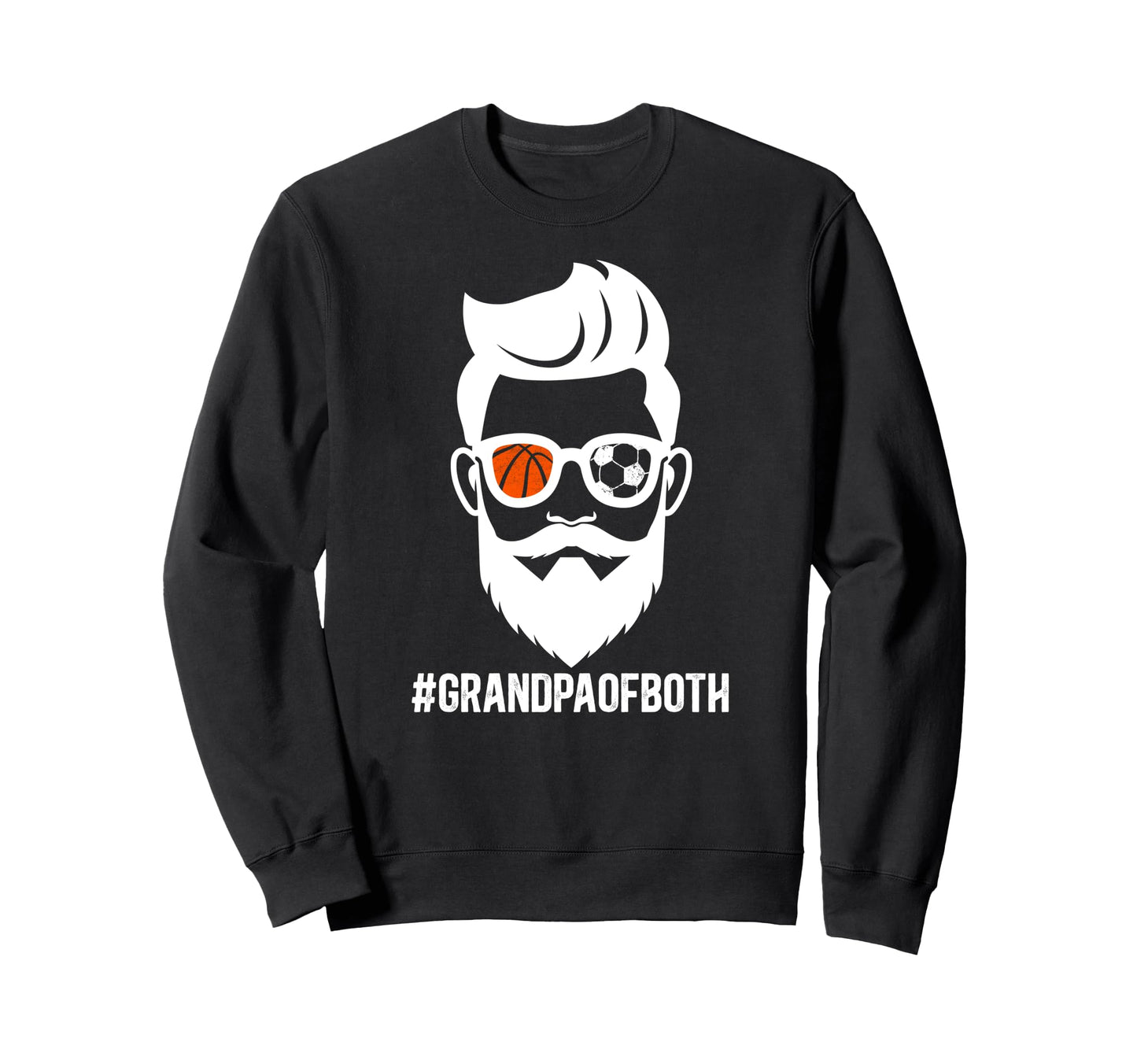 Grandpa Both Soccer Basketball Sweatshirt - Custom Art Print Men Women - T-Shirt, Sweatshirt, Hoodie