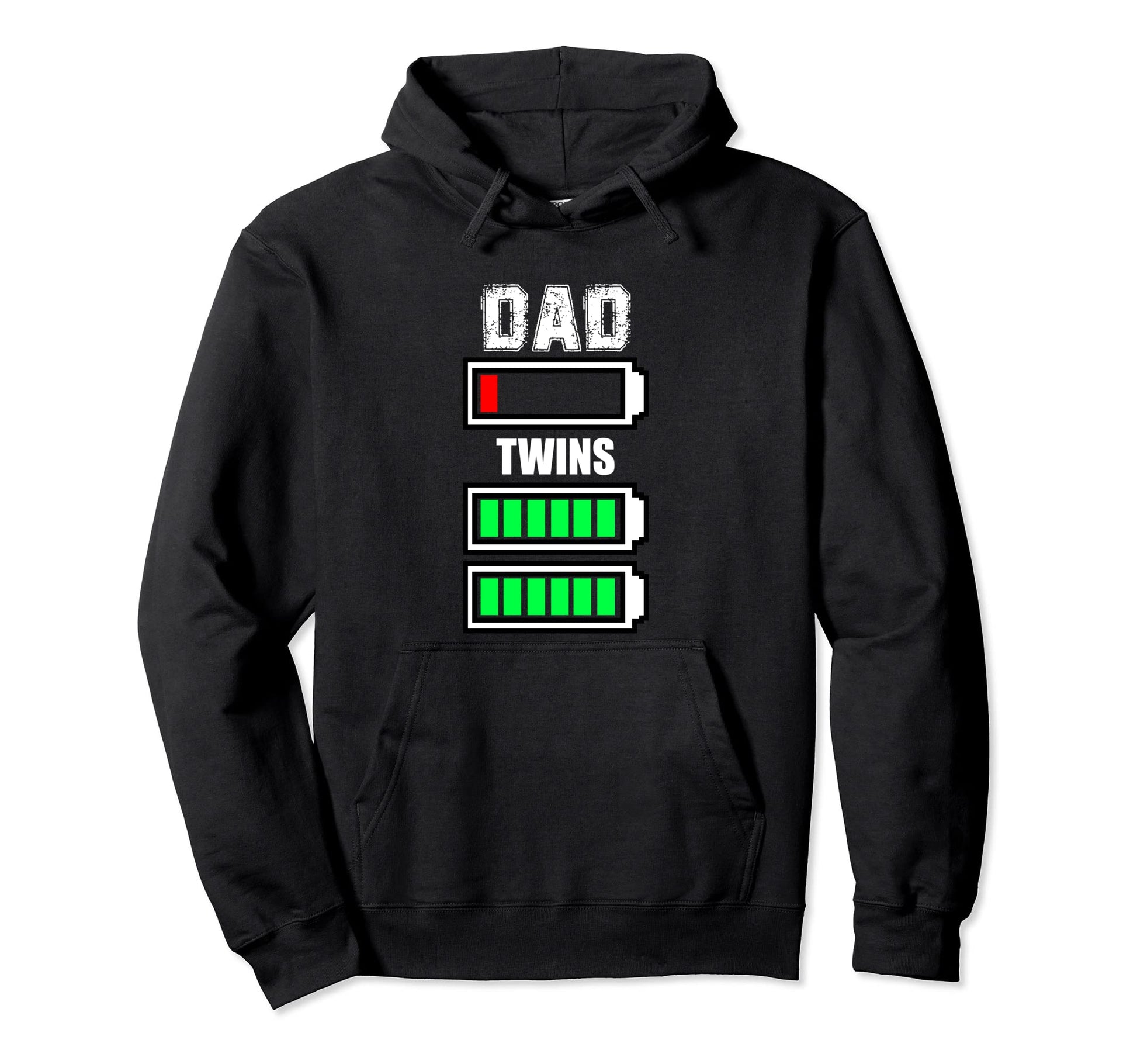 Dad Twins Low Battery Dad Battery Low Dads Hoodie - Graphic Print Men Women - T-Shirt, Sweatshirt, Hoodie