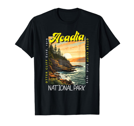 Acadia National Park Otter Cliff T-Shirt - Minimalist Print Men Women - T-Shirt, Sweatshirt, Hoodie