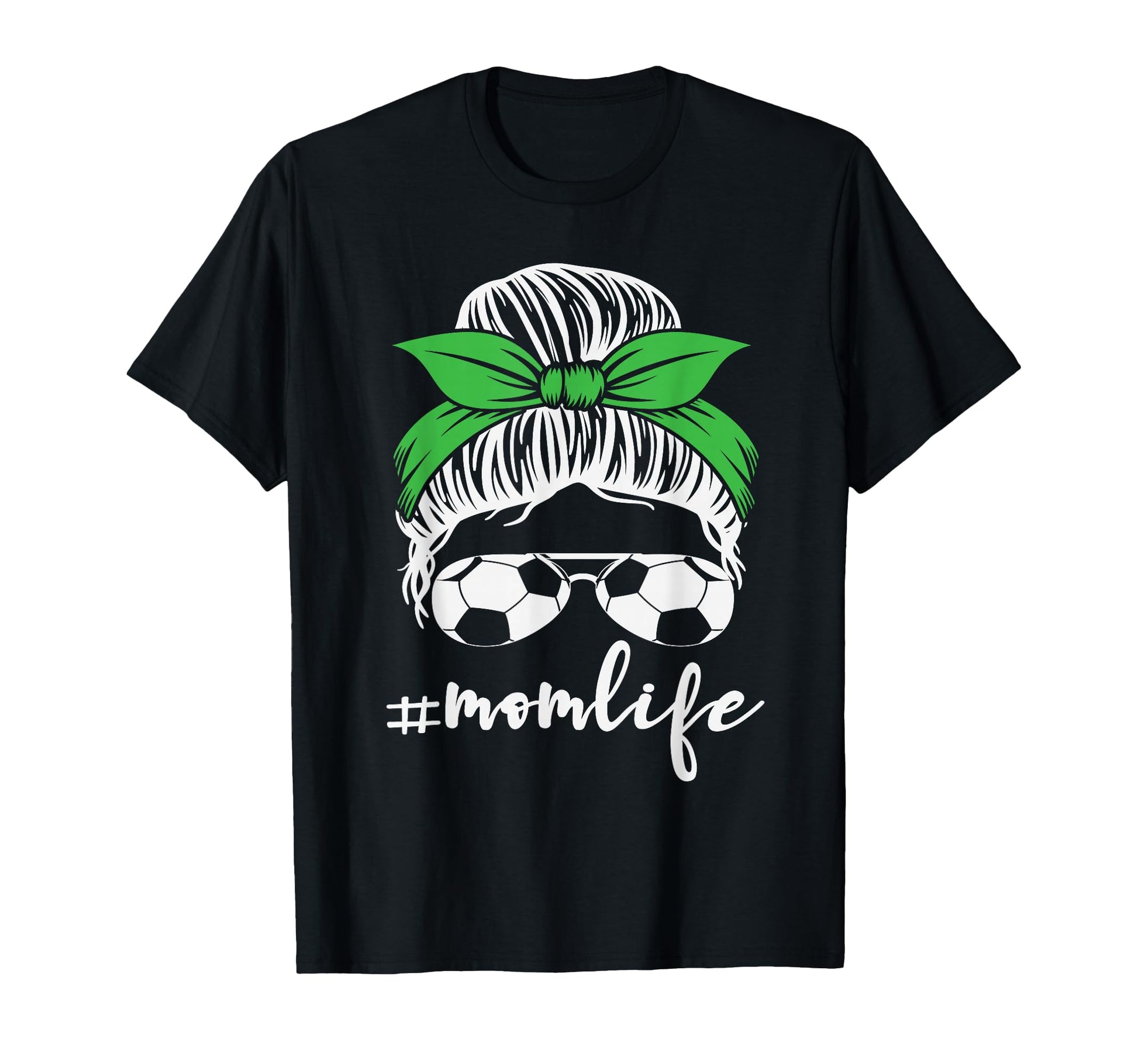 Messy Bun Soccer Mom Mothers Day Funny T-Shirt - Graphic Print Unisex - T-Shirt, Sweatshirt, Hoodie