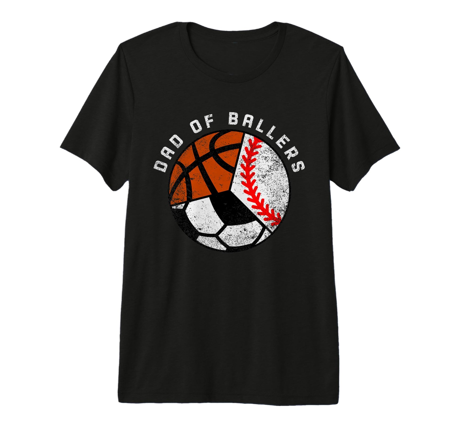 Mens Dad Ballers Funny Baseball Soccer T-Shirt - Minimalist Print Unisex - T-Shirt, Sweatshirt, Hoodie