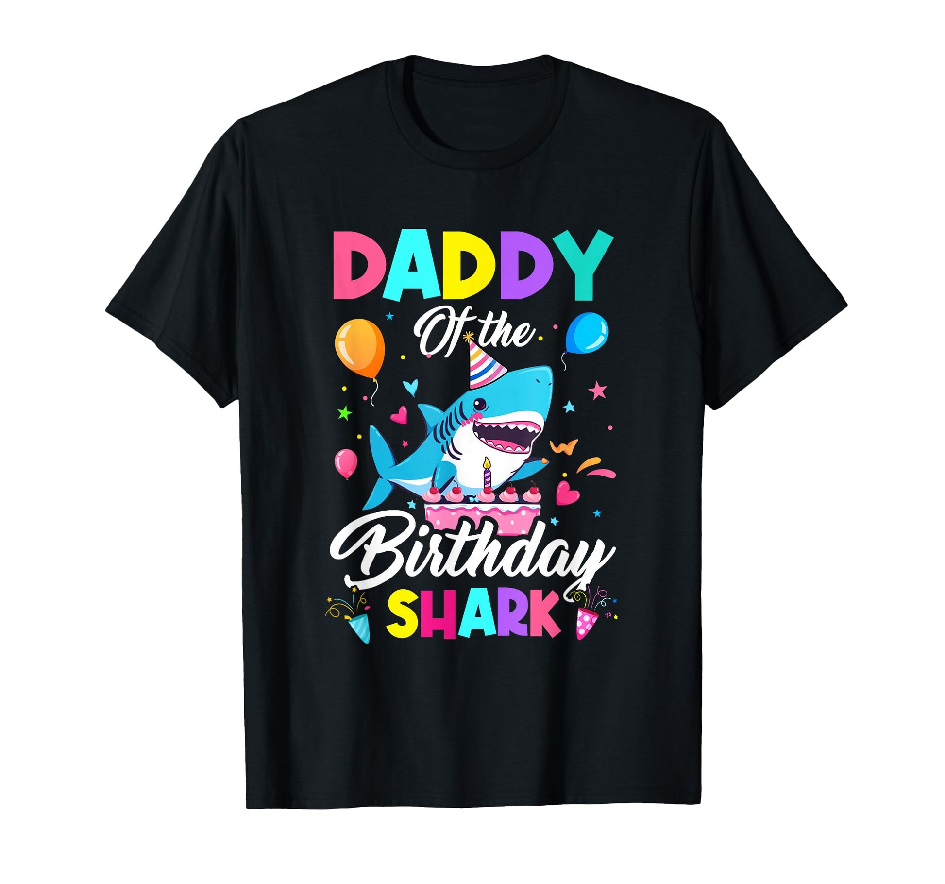 Daddy Shark Birthday Party Family Group T-Shirt - Minimalist Print Unisex - T-Shirt, Sweatshirt, Hoodie