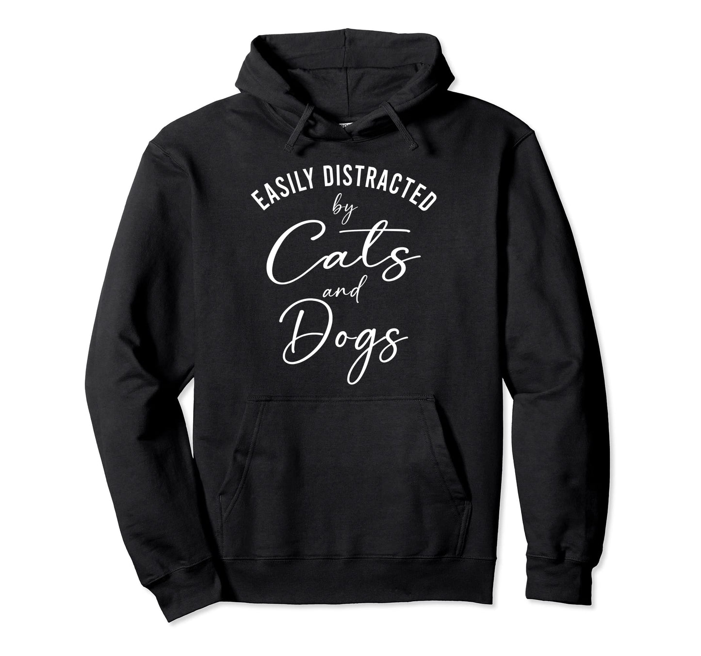 Funny Cat Shirts Easily Distracted Hoodie - Fun Novelty Design for Adults - T-Shirt, Sweatshirt, Hoodie