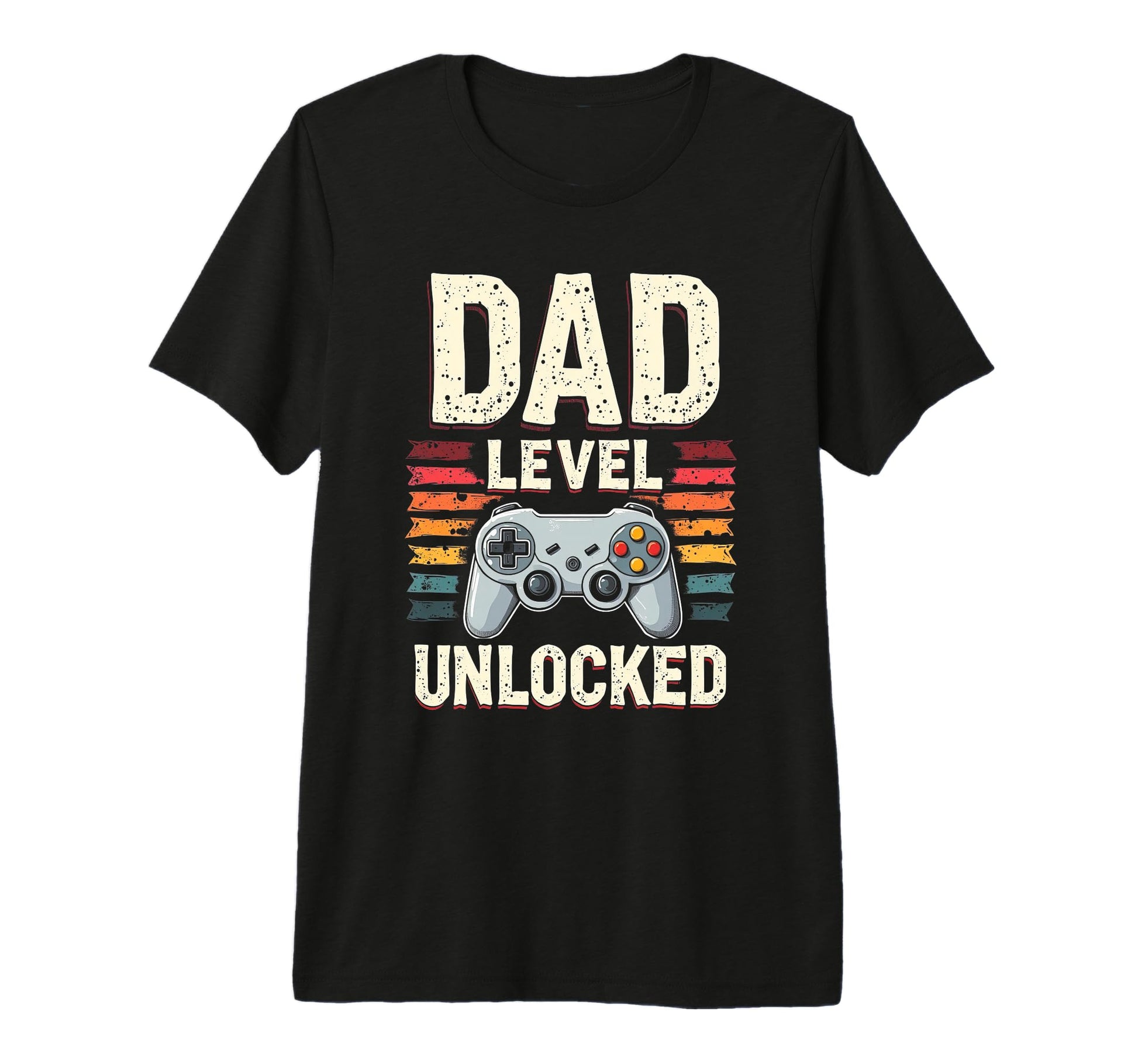 Dad Level Unlocked Funny Gamer Dad T-Shirt - Custom Art Print Unisex - T-Shirt, Sweatshirt, Hoodie