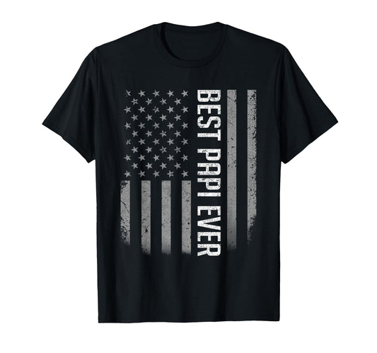 American Flag Dad Gift Fathers Day T-Shirt - Custom Art Print for Adults - T-Shirt, Sweatshirt, Hoodie