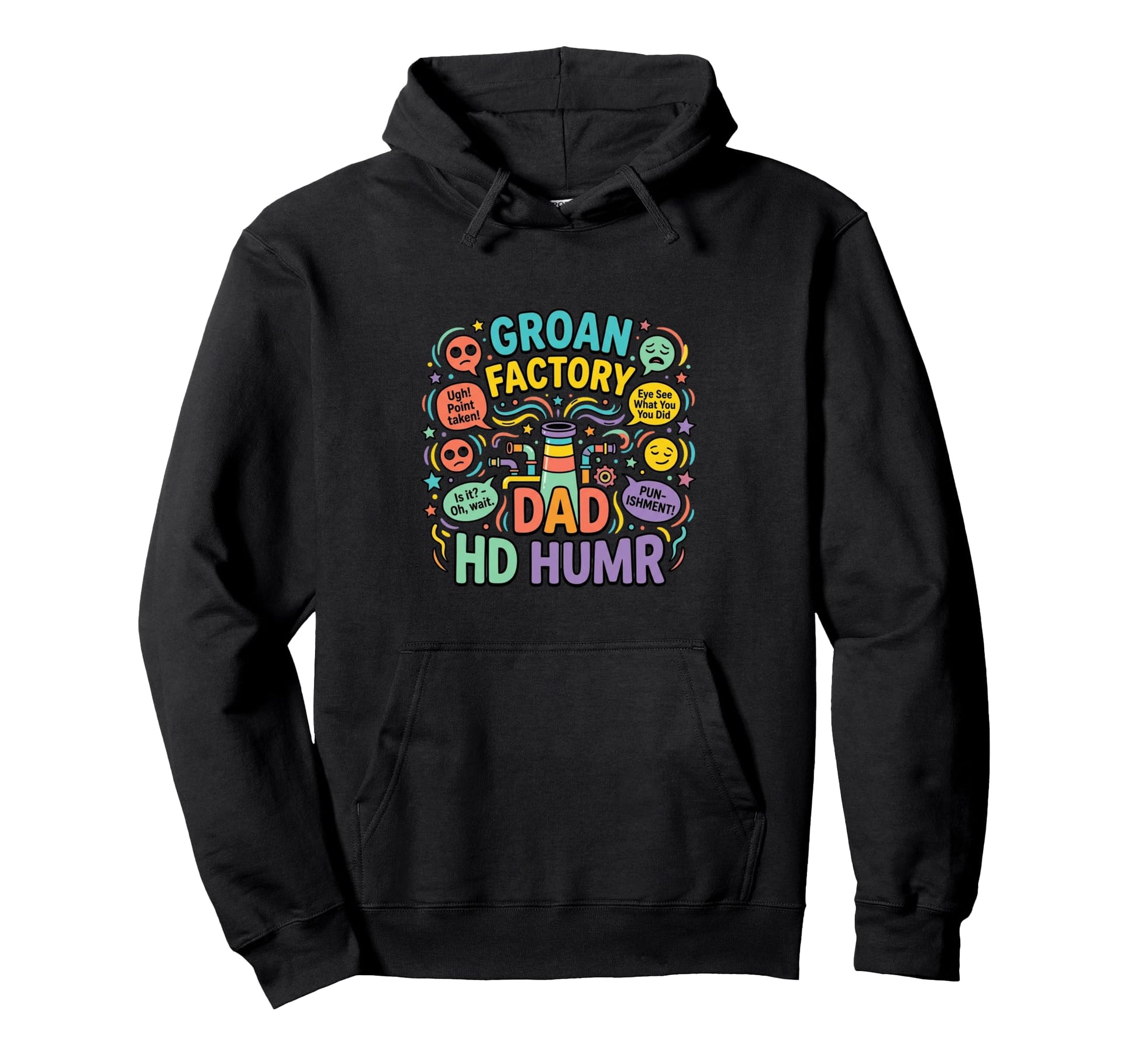 Dad Factory Funny Father Comic Hoodie - Novelty Apparel Unisex - T-Shirt, Sweatshirt, Hoodie