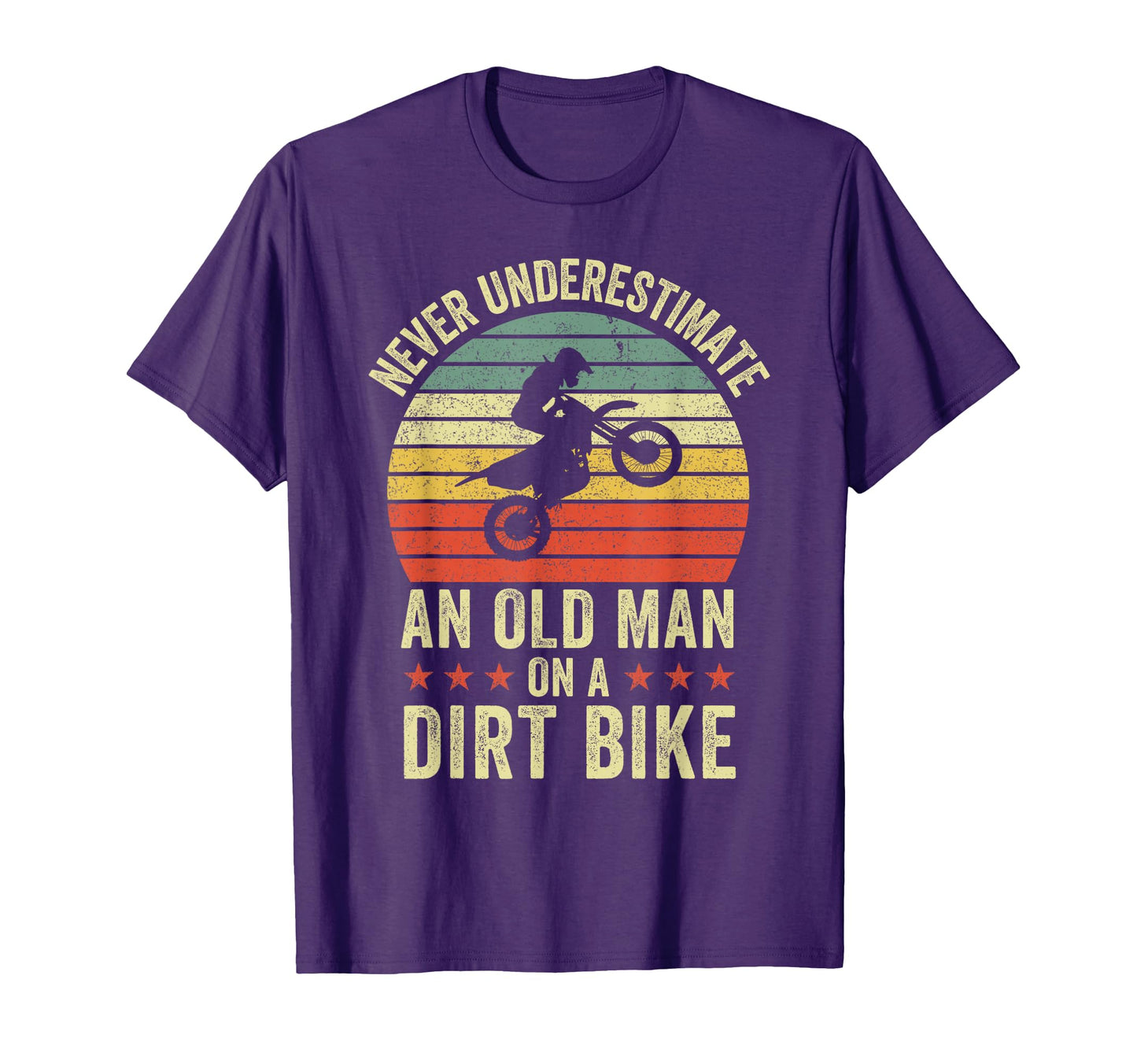 Never Underestimate Old Dirt Bike Funny T-Shirt - Trendy Graphic for Adults - T-Shirt, Sweatshirt, Hoodie