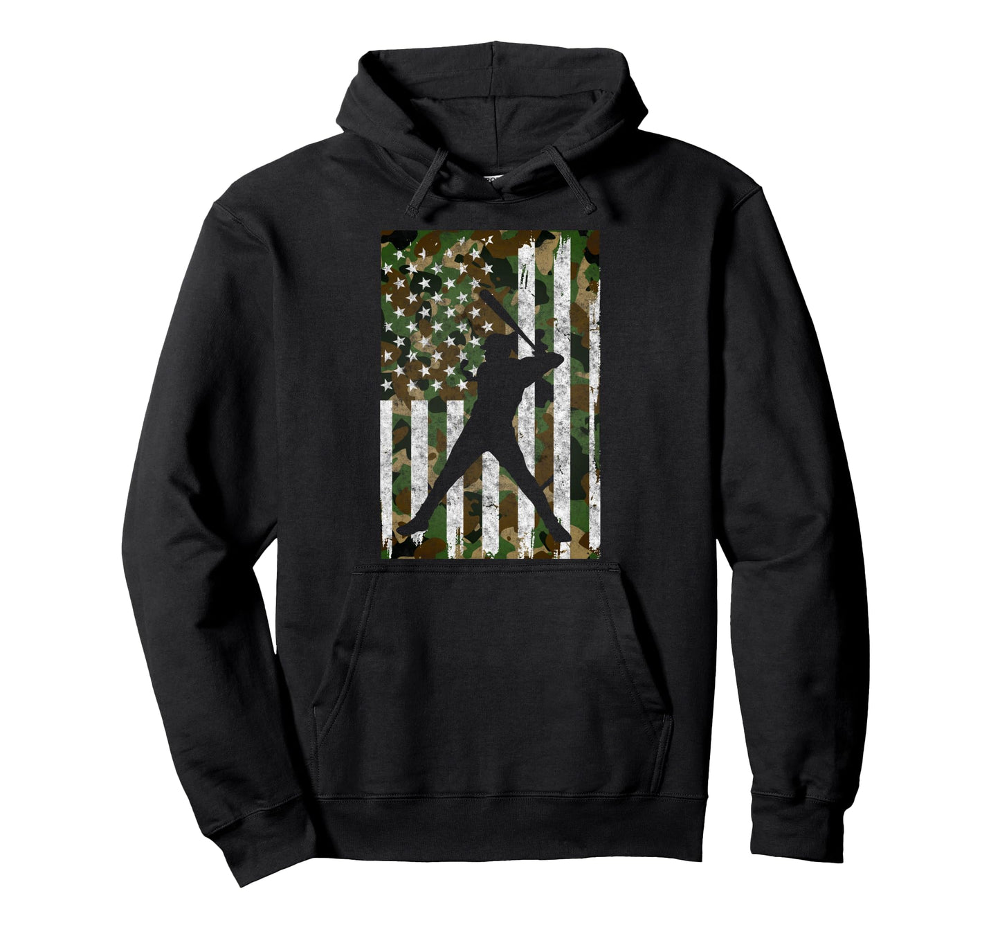 Baseball Us Camouflage Flag Baseball Dad Hoodie - Custom Art Print Unisex - T-Shirt, Sweatshirt, Hoodie