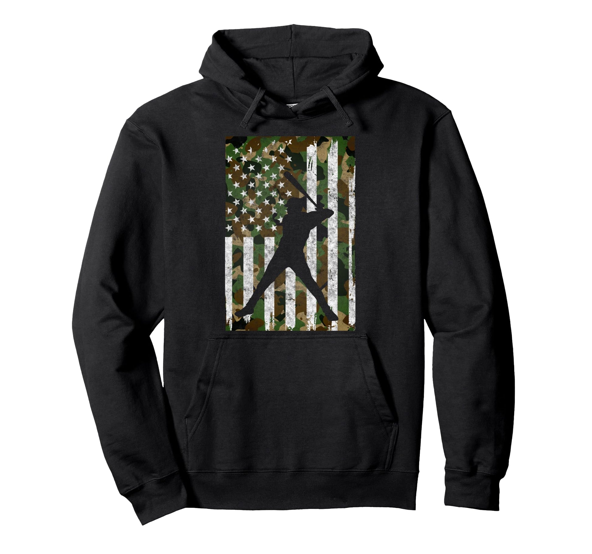 Baseball Us Camouflage Flag Baseball Dad Hoodie - Custom Art Print Unisex - T-Shirt, Sweatshirt, Hoodie