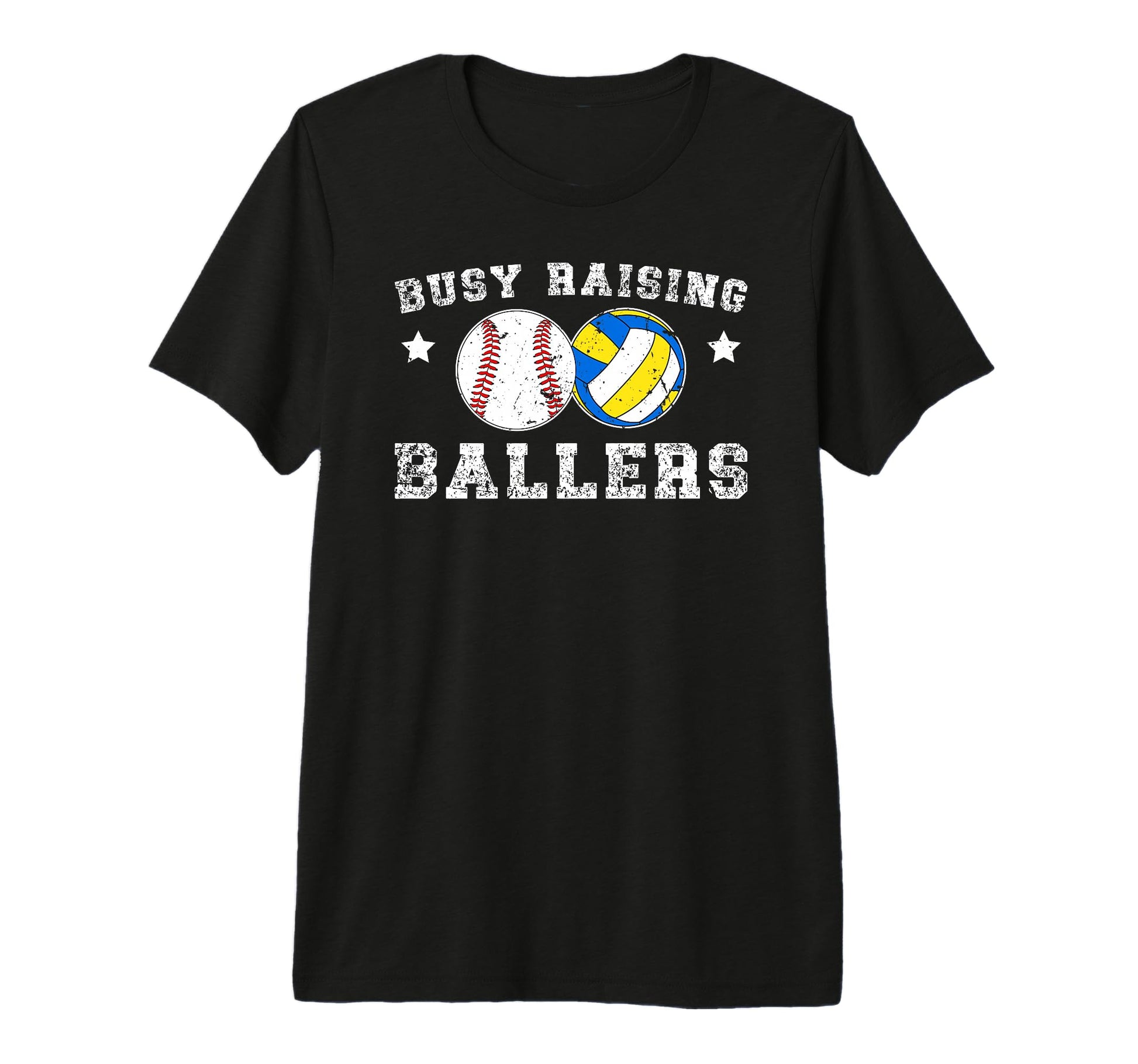 Mens Busy Raising Ballers Volleyball T-Shirt - Custom Art Print Unisex - T-Shirt, Sweatshirt, Hoodie