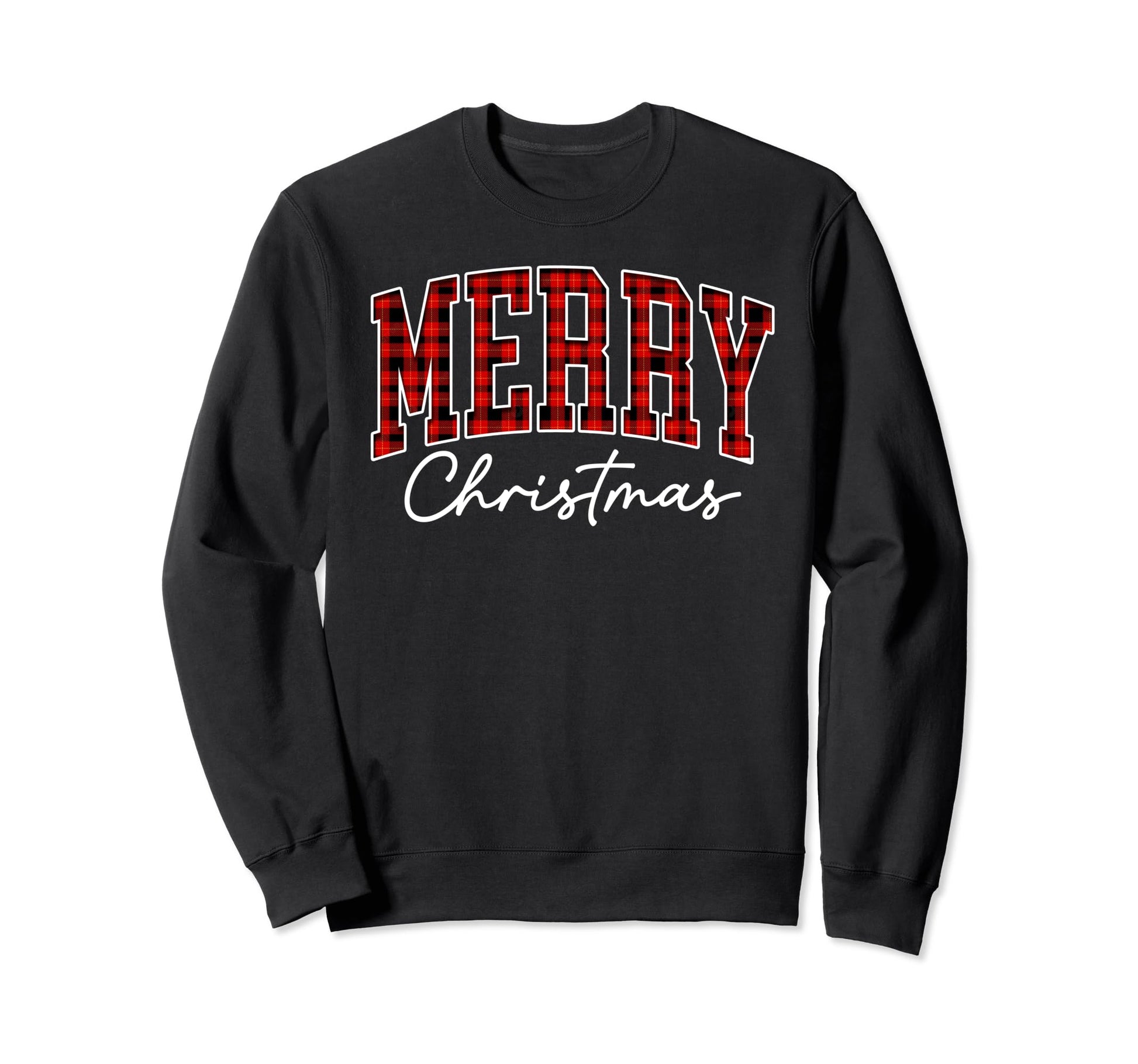 Merry Buffalo Red Plaid Varsity Sweatshirt - Aesthetic Graphic Unisex - T-Shirt, Sweatshirt, Hoodie