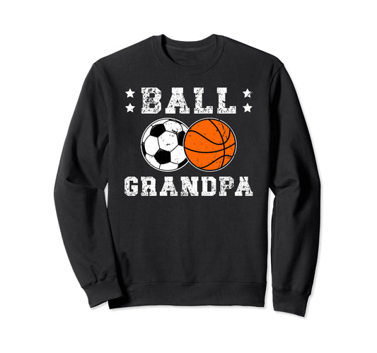 Ball Grandpa Proud Soccer Sweatshirt - Minimalist Print for Adults - T-Shirt, Sweatshirt, Hoodie