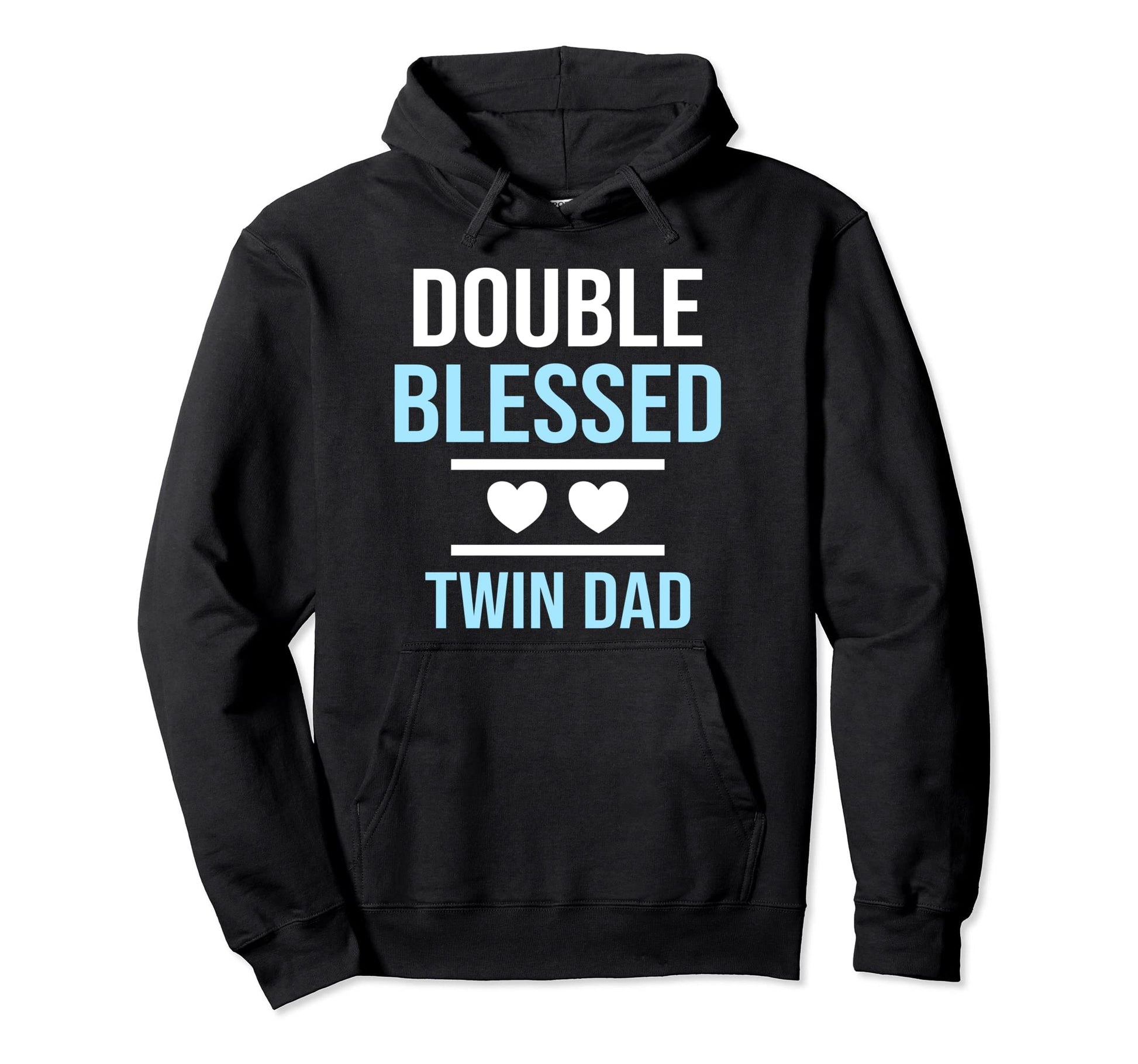 Double Blessed Twin Dad Twin Papa Father Hoodie - Trendy Graphic Unisex - T-Shirt, Sweatshirt, Hoodie