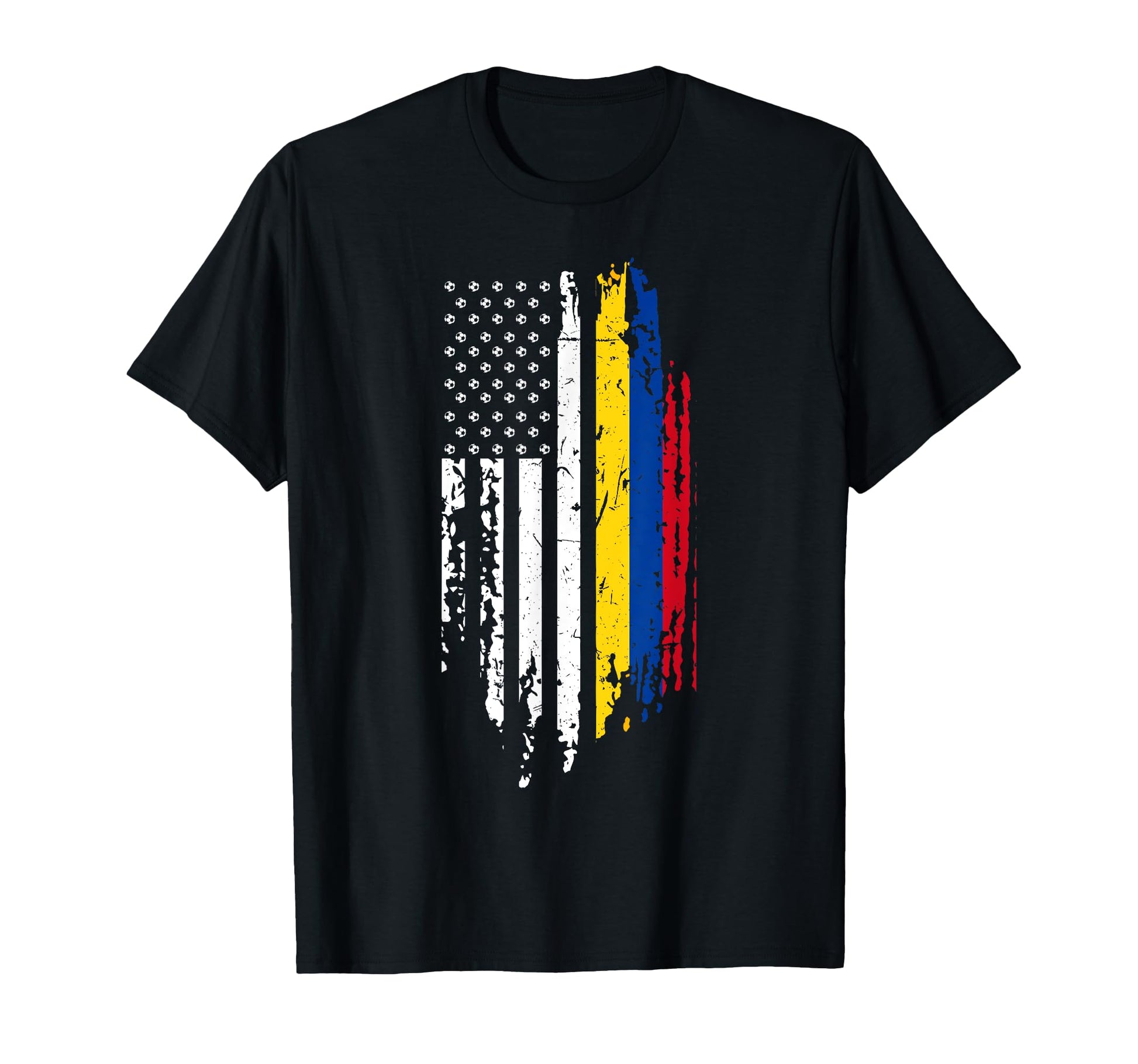 Soccer Colombian American Flag Football T-Shirt - Unique Graphic for Adults - T-Shirt, Sweatshirt, Hoodie