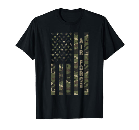 Air Force United States Distressed Camo T-Shirt - Streetwear Style Unisex - T-Shirt, Sweatshirt, Hoodie