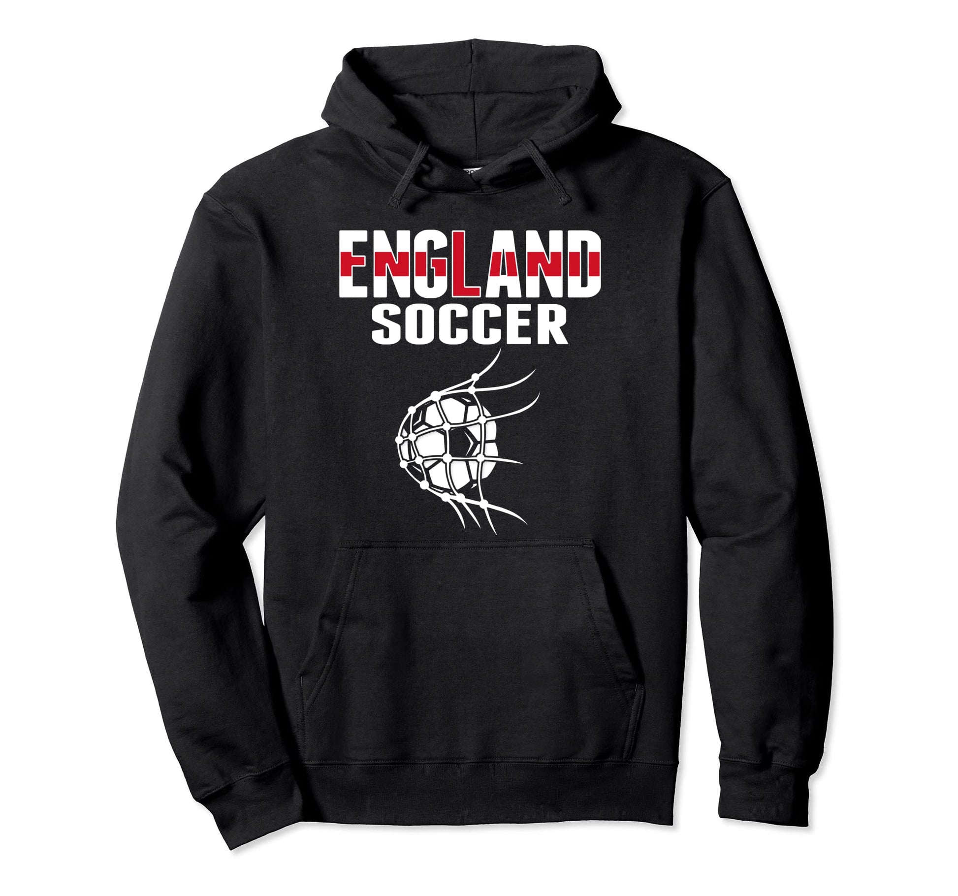 England Soccer Ball Net English Football Hoodie - Trendy Graphic Unisex - T-Shirt, Sweatshirt, Hoodie