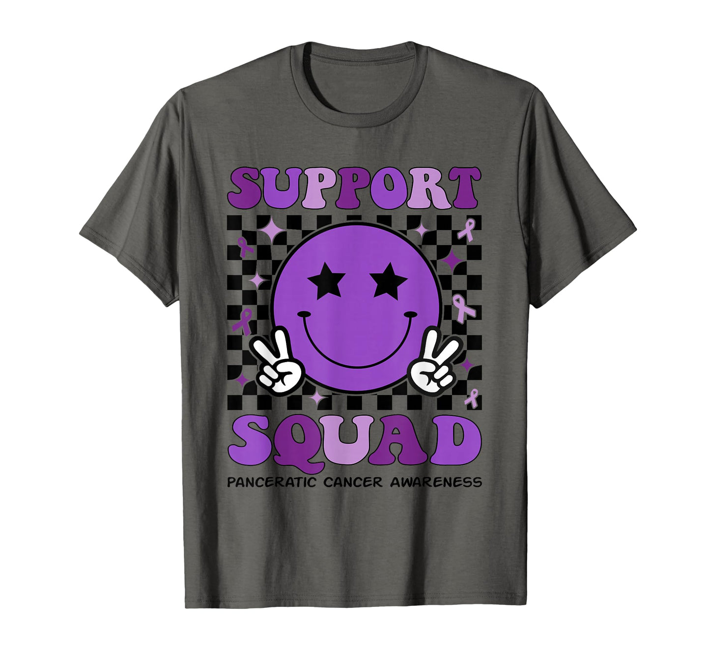 Support Squad Purple Ribbon T-Shirt - Casual Everyday Wear Unisex - T-Shirt, Sweatshirt, Hoodie