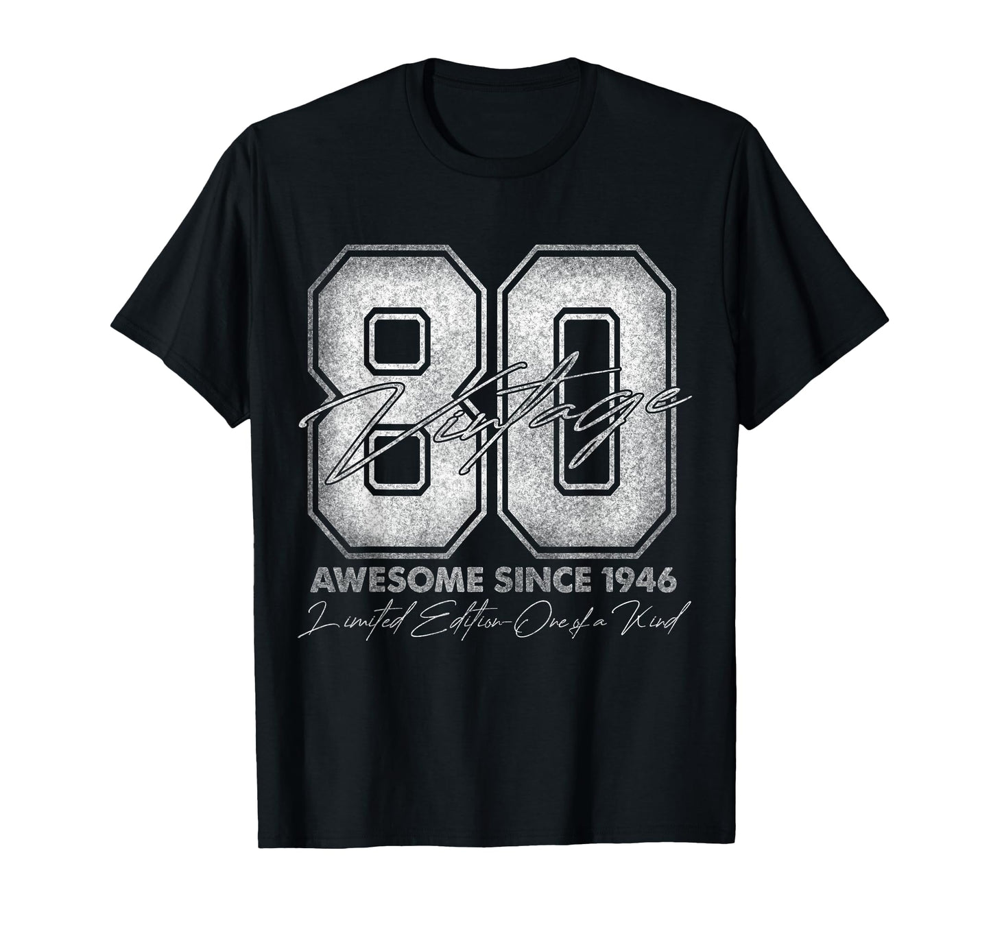 80 Year Old Gifts 1946 80Th Birthday T-Shirt - Minimalist Print for Adults - T-Shirt, Sweatshirt, Hoodie