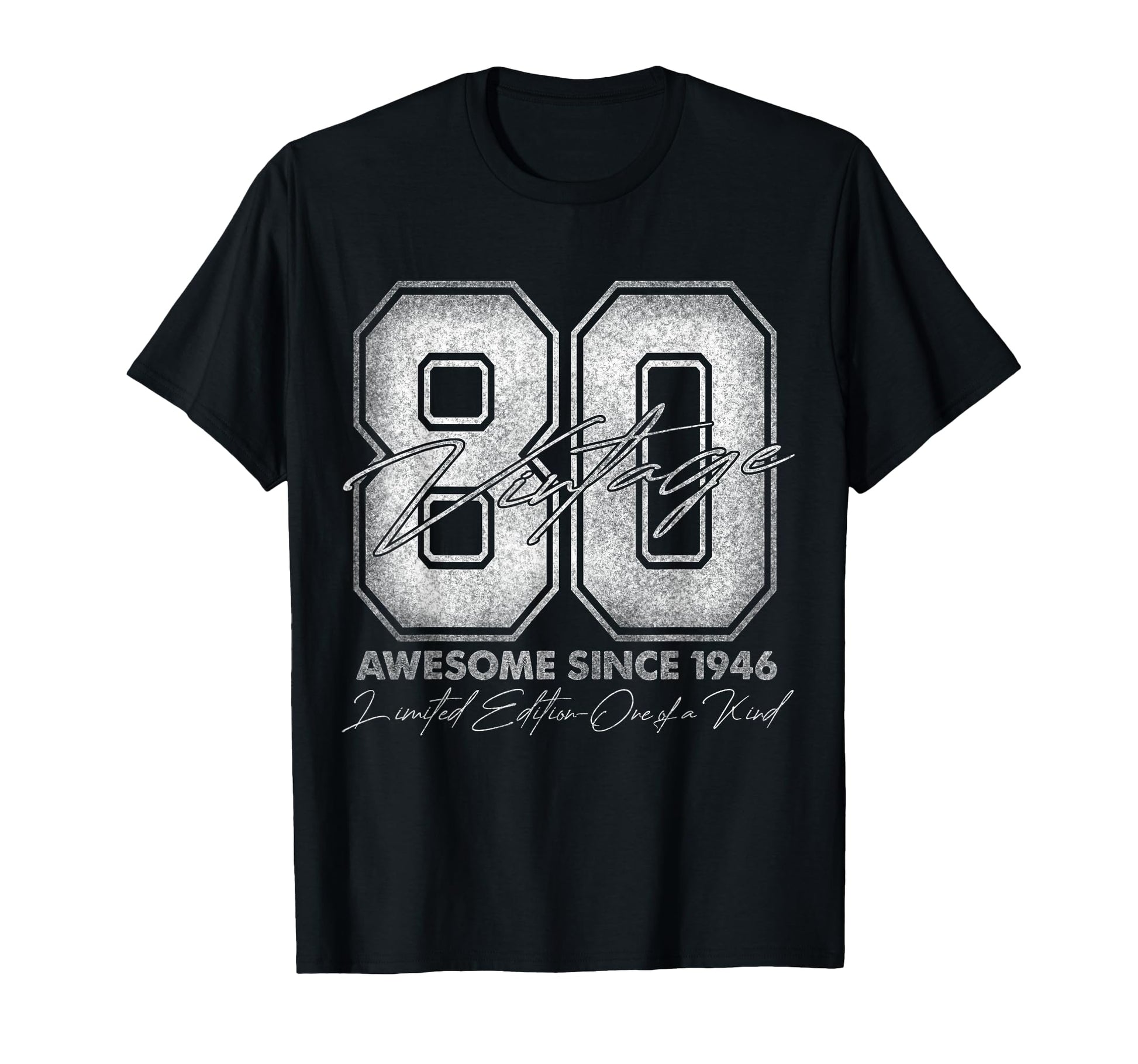 80 Year Old Gifts 1946 80Th Birthday T-Shirt - Minimalist Print for Adults - T-Shirt, Sweatshirt, Hoodie
