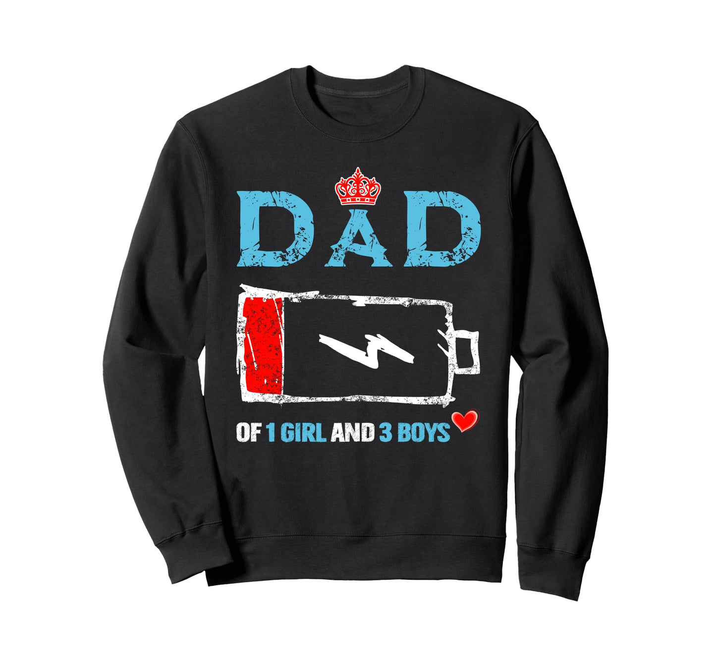 Dad 1 3 Fathers Day Sweatshirt - Aesthetic Graphic Men Women - T-Shirt, Sweatshirt, Hoodie
