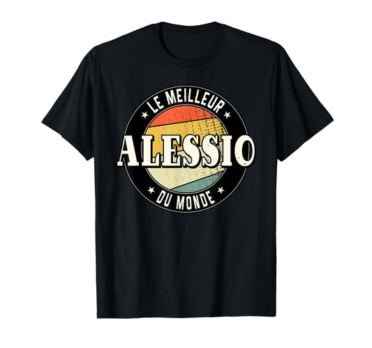 Alessio Best World Personalized Gift T-Shirt - Minimalist Print for Adults - T-Shirt, Sweatshirt, Hoodie