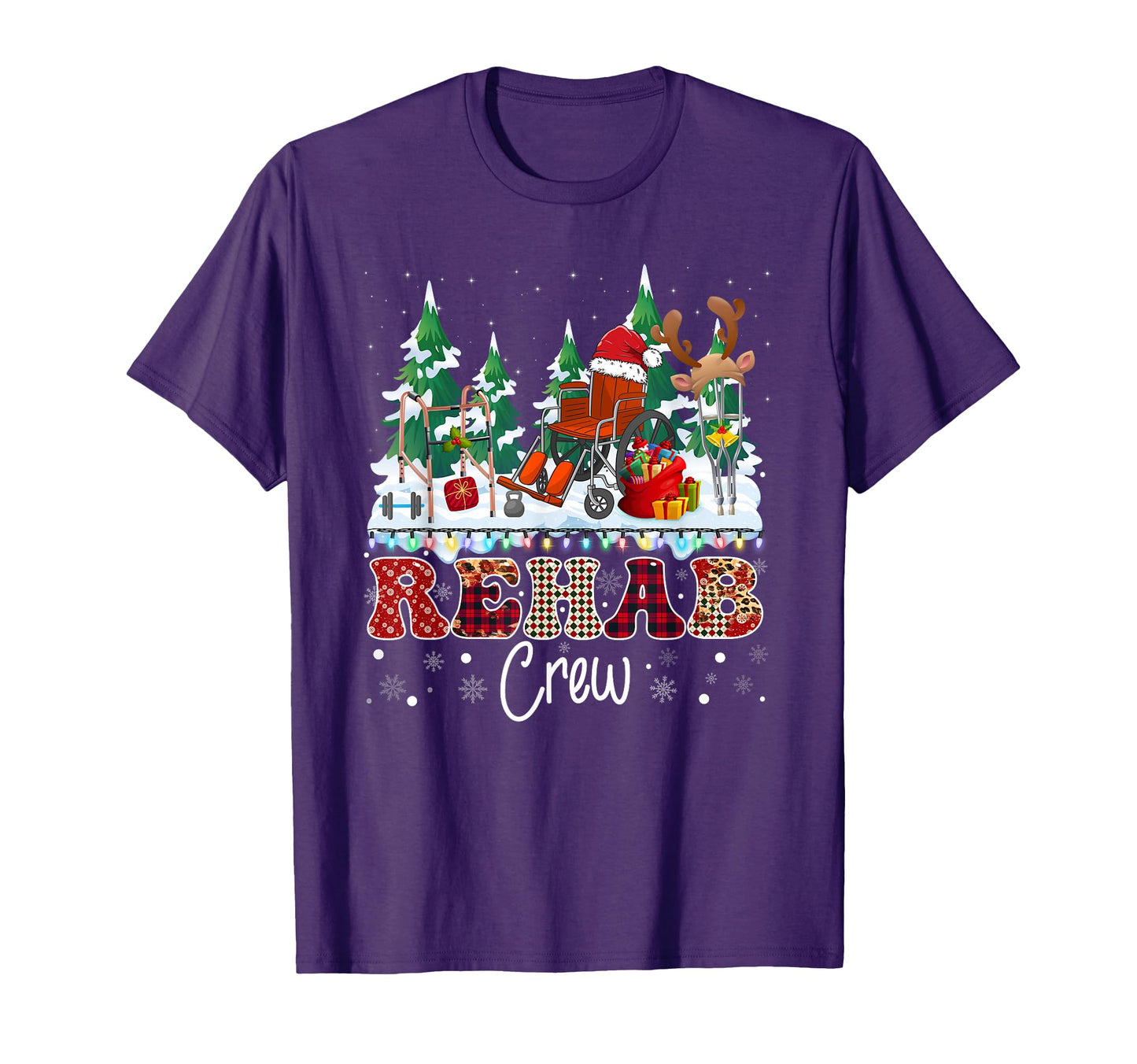 Rehab Crew Wheelchair Santa Hat T-Shirt - Streetwear Style for Adults - T-Shirt, Sweatshirt, Hoodie