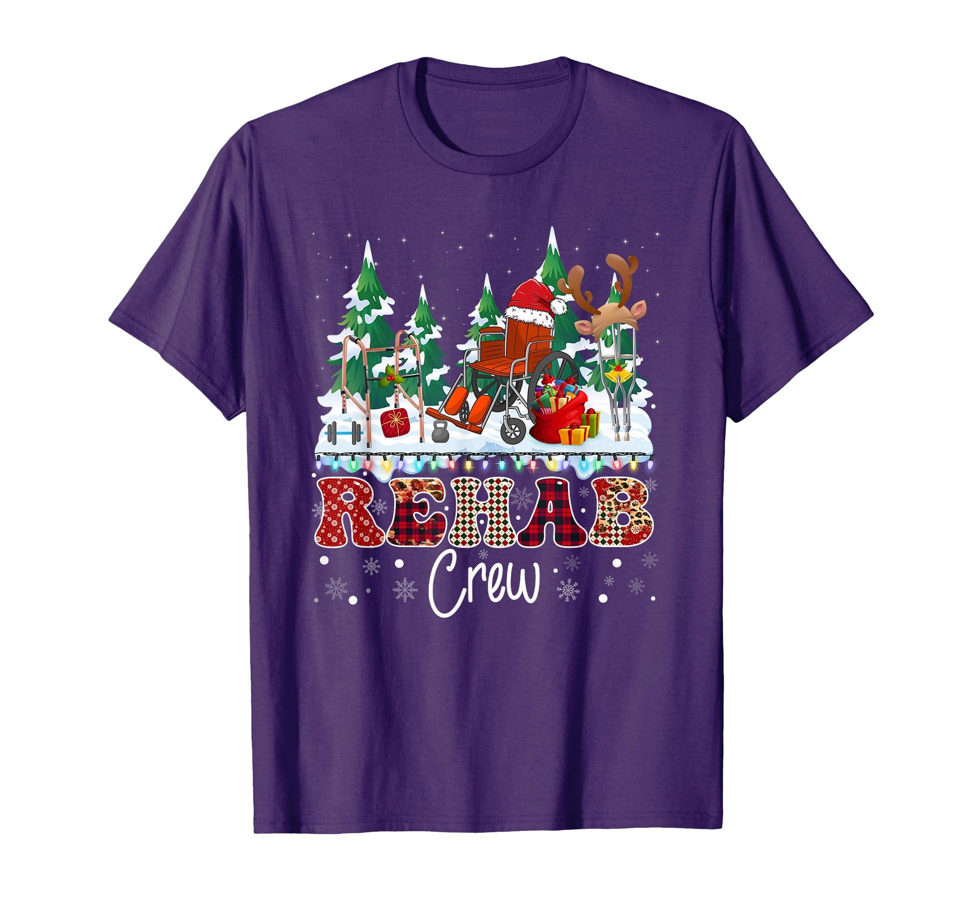Rehab Crew Wheelchair Santa Hat T-Shirt - Streetwear Style for Adults - T-Shirt, Sweatshirt, Hoodie