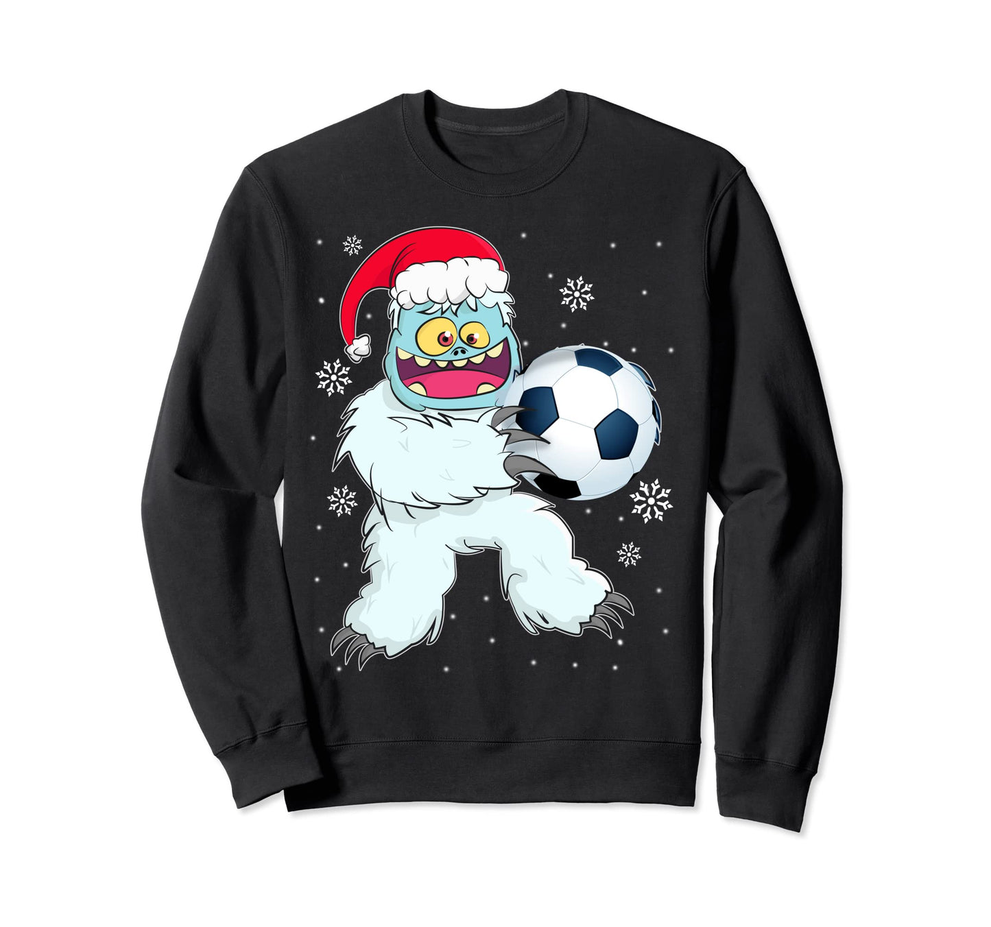 Football Yeti Abominable Snowman Pajama Sweatshirt - Unique Graphic Unisex - T-Shirt, Sweatshirt, Hoodie