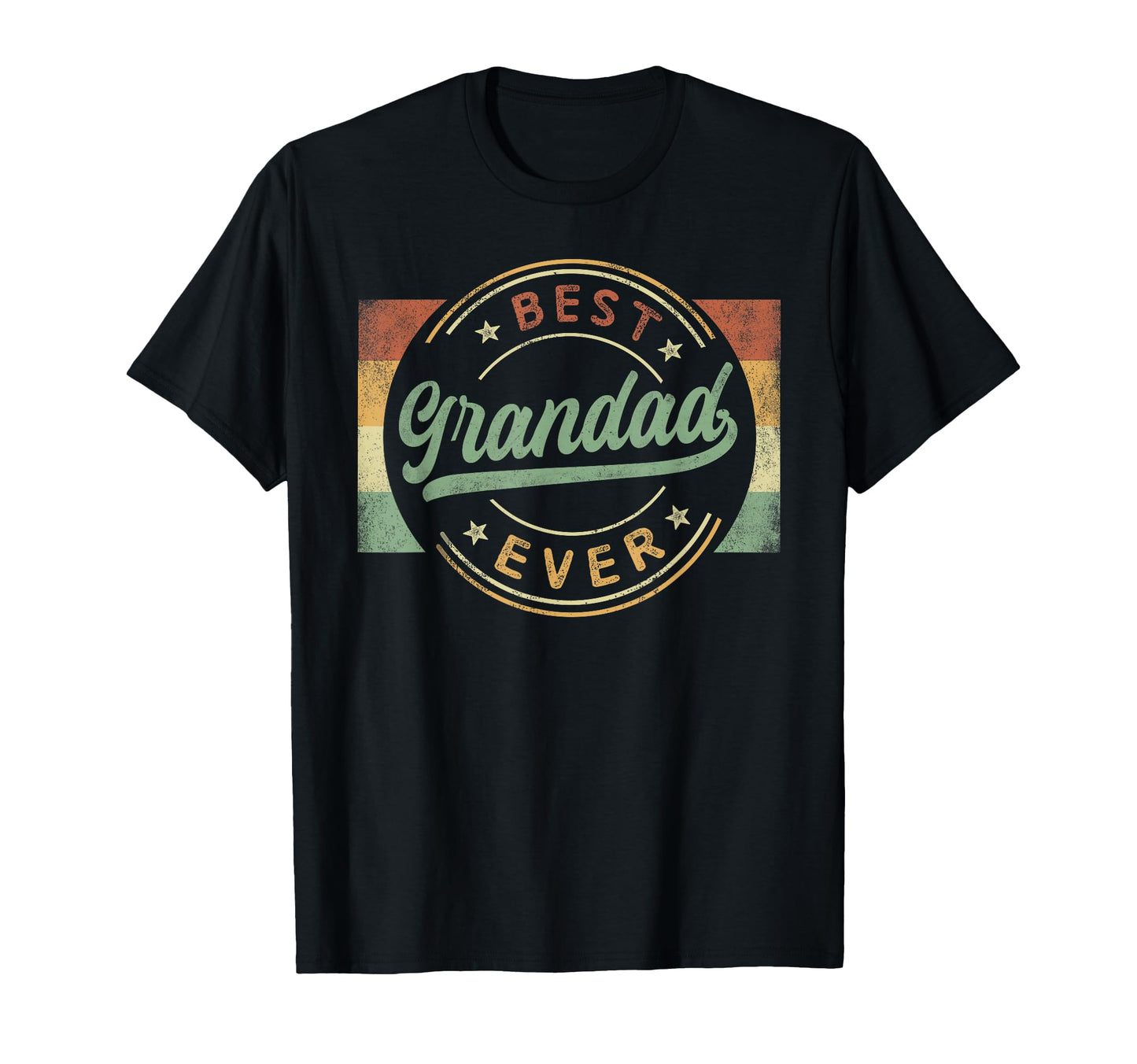 Best Grandad Ever Emblem Fathers T-Shirt - Fun Novelty Design for Adults - T-Shirt, Sweatshirt, Hoodie