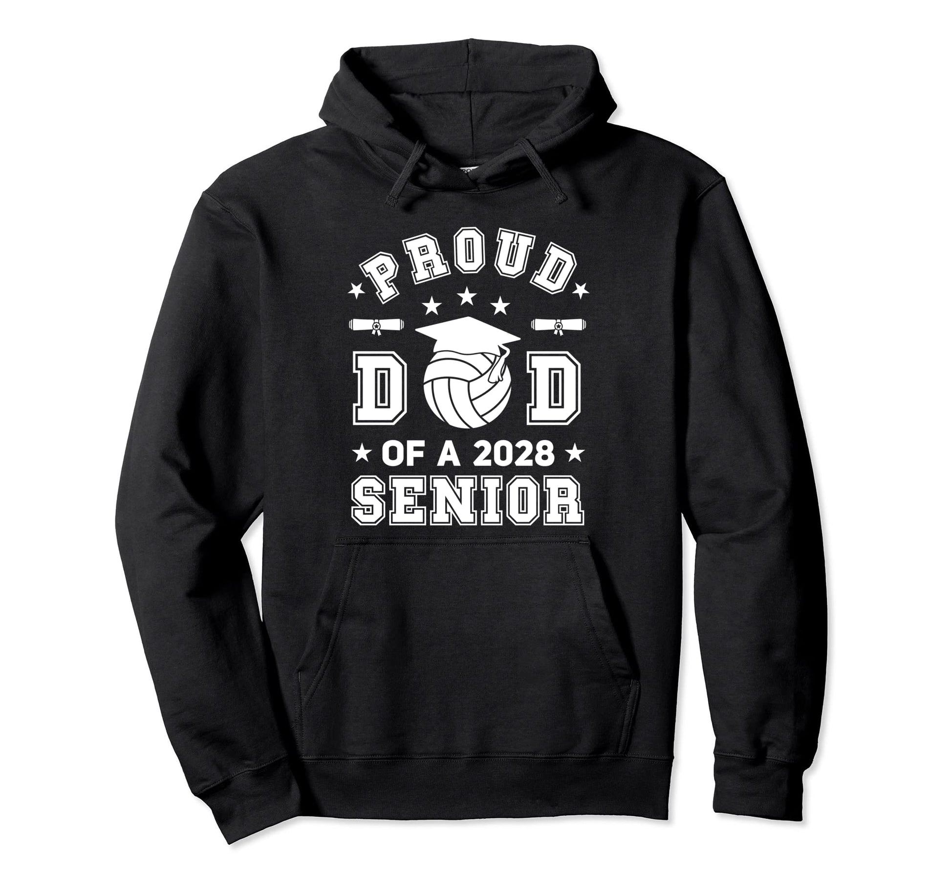 Proud Dad 2028 Senior Highschool Hoodie - Casual Everyday Wear Men Women - T-Shirt, Sweatshirt, Hoodie