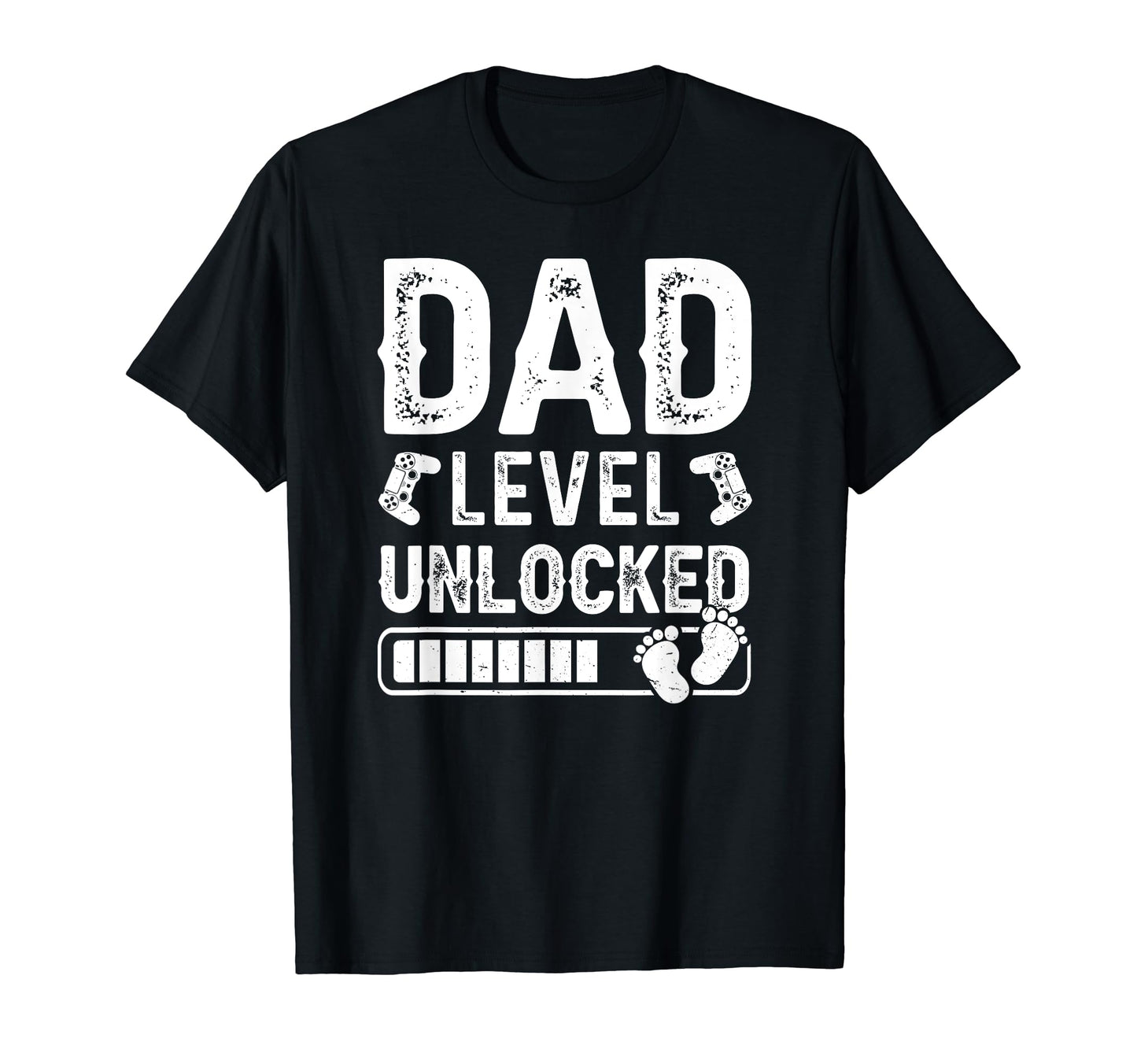 New Father Dad Level Unlocked Funny Gamer T-Shirt - Unique Graphic Unisex - T-Shirt, Sweatshirt, Hoodie