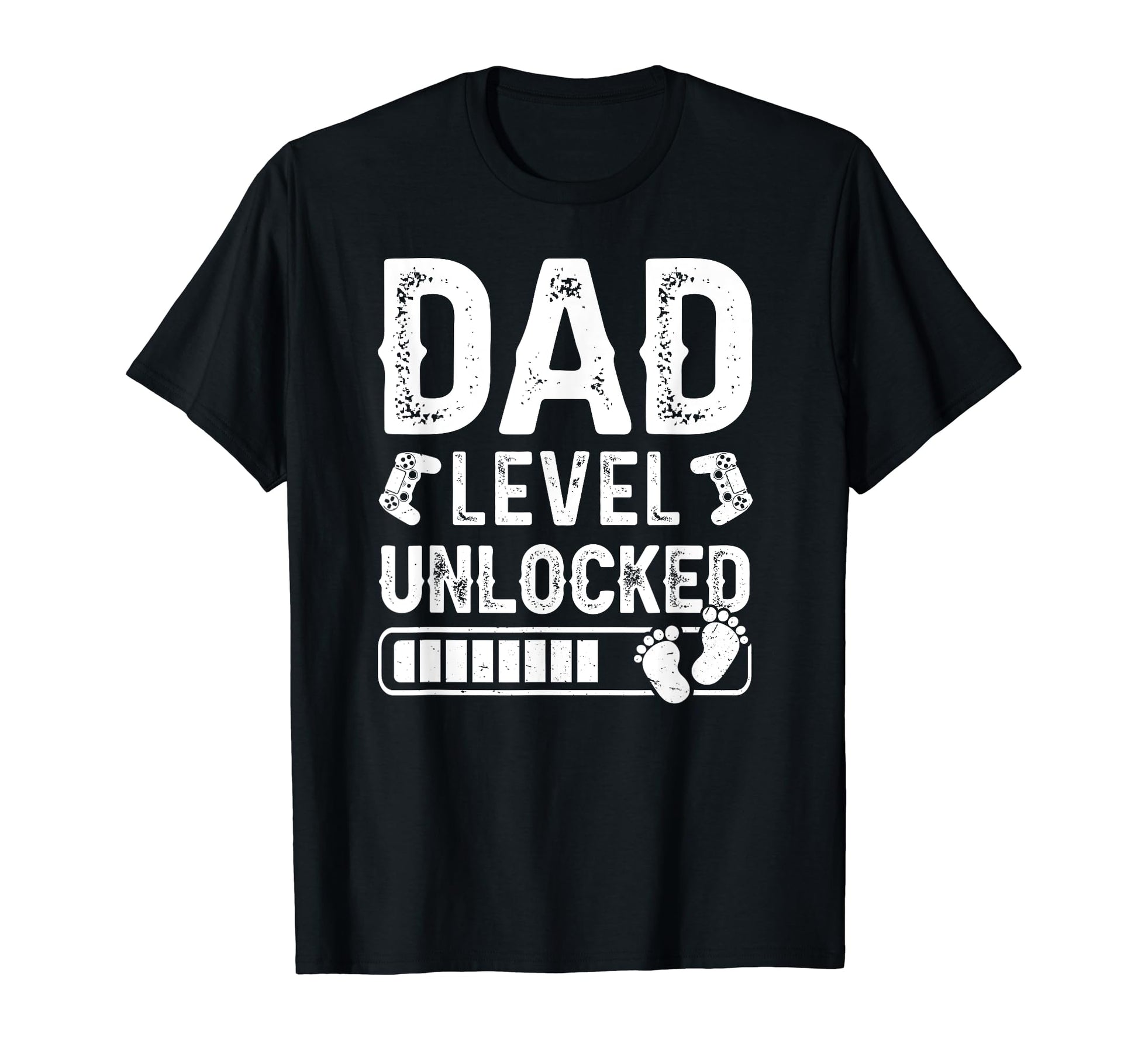 New Father Dad Level Unlocked Funny Gamer T-Shirt - Unique Graphic Unisex - T-Shirt, Sweatshirt, Hoodie