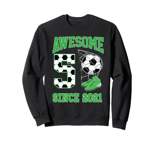 5 Year Old Awesome 5 Since Sweatshirt - Casual Everyday Wear for Adults - T-Shirt, Sweatshirt, Hoodie